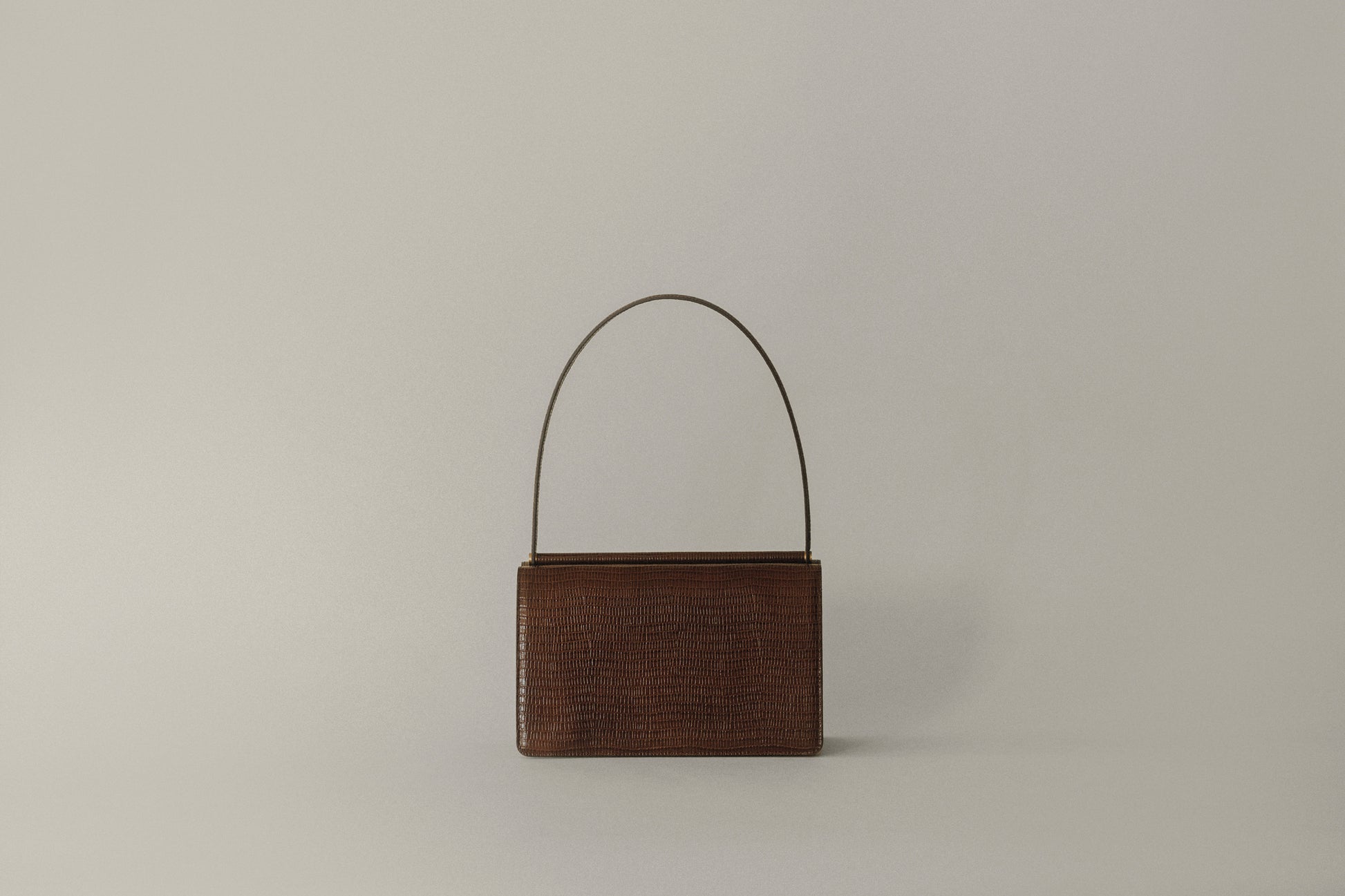 SAC PAUMELLE LIZARD CHOCOLATE