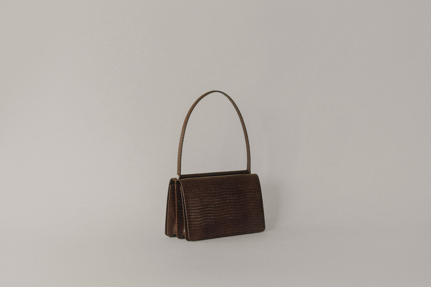 SAC PAUMELLE LIZARD CHOCOLATE