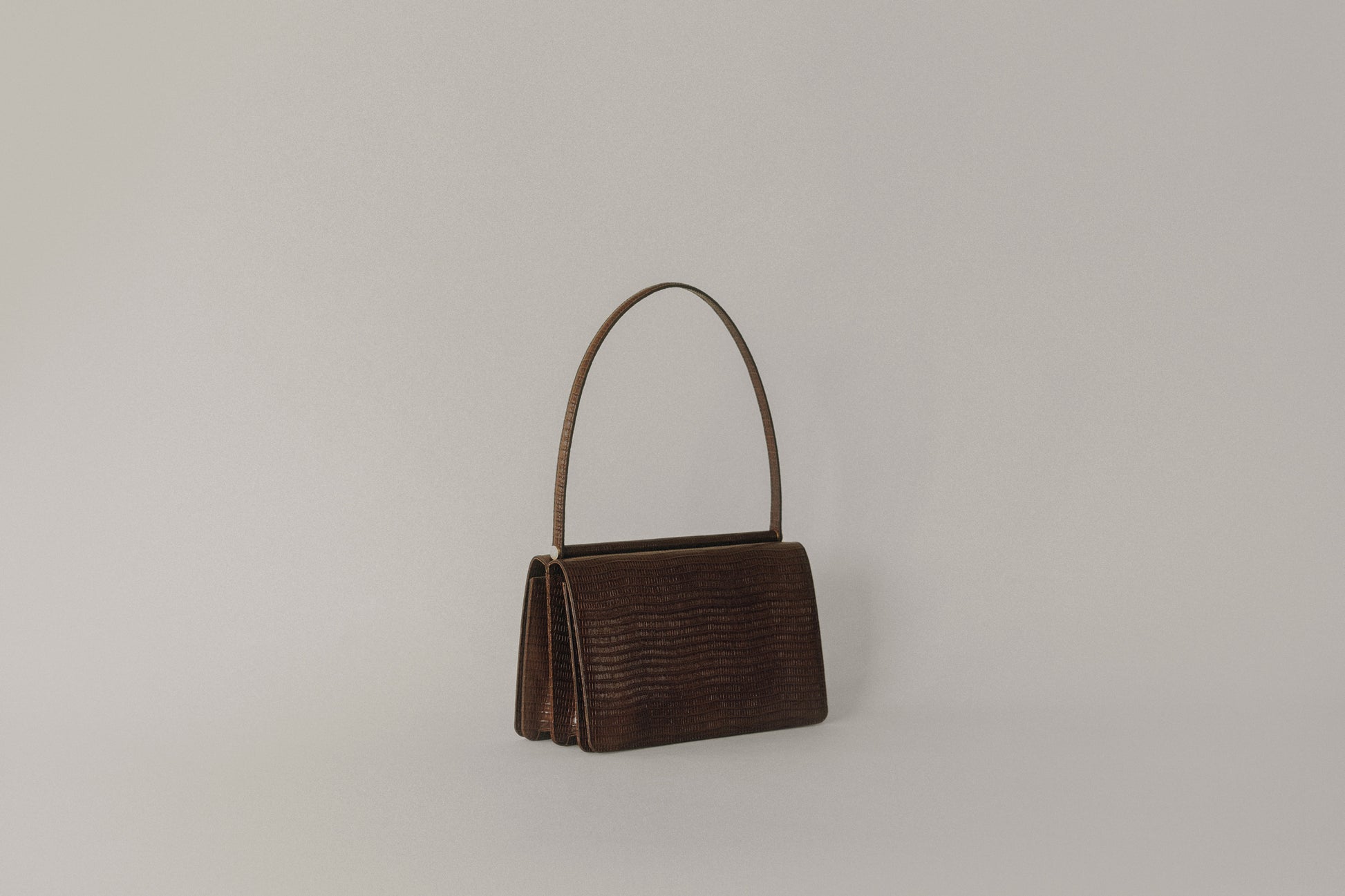 SAC PAUMELLE LIZARD CHOCOLATE