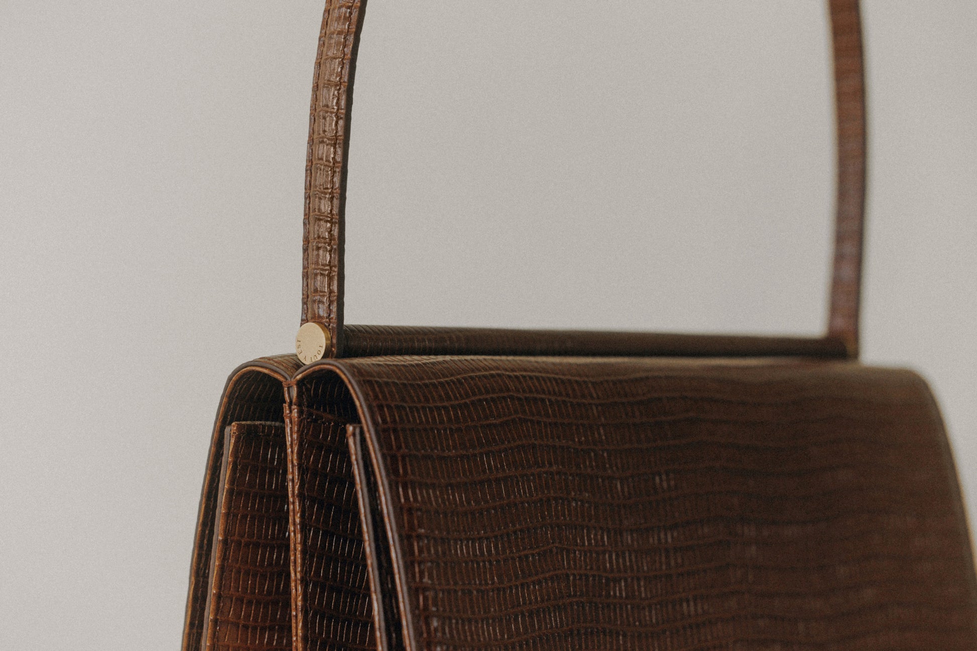SAC PAUMELLE LIZARD CHOCOLATE