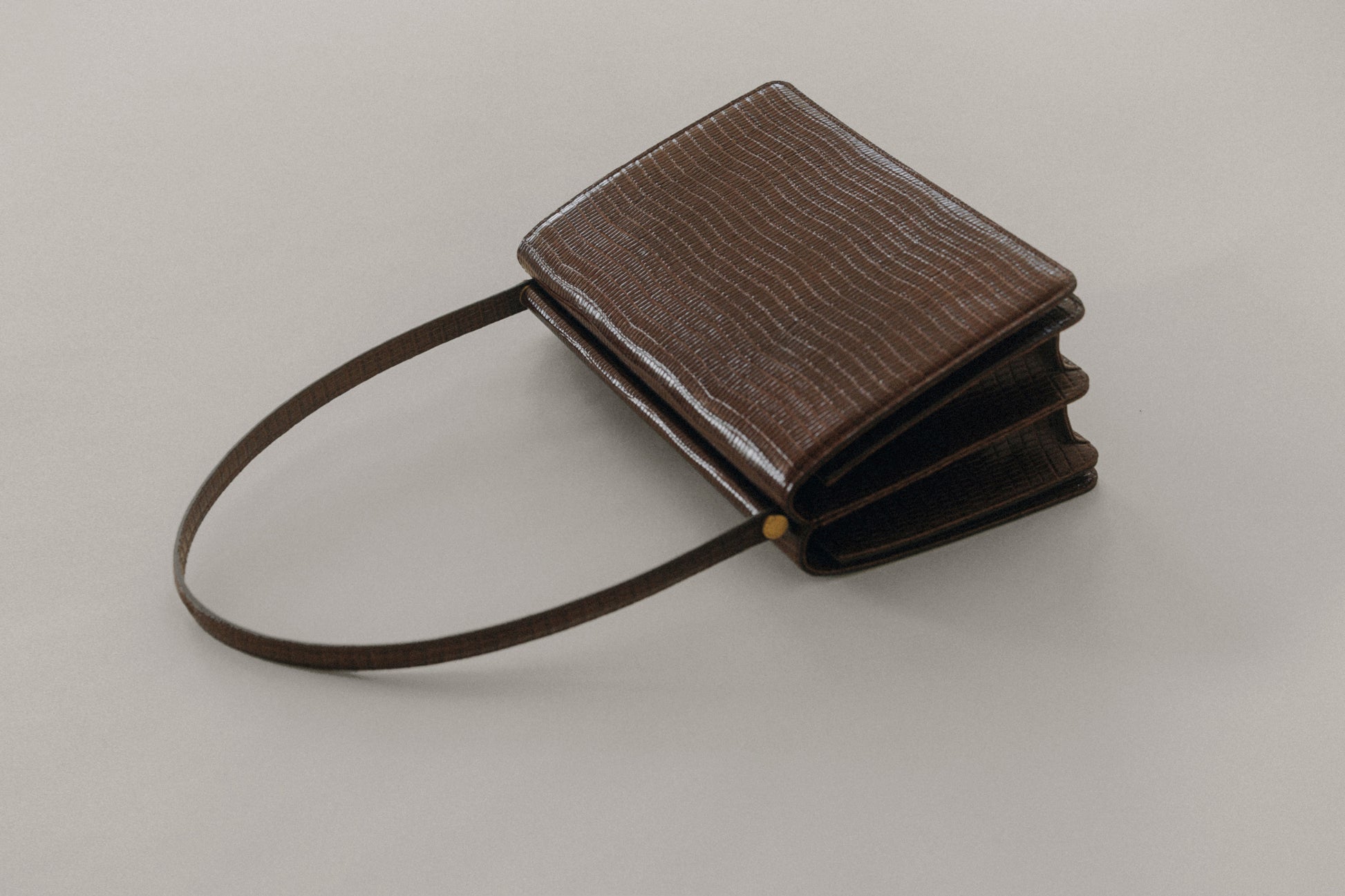 SAC PAUMELLE LIZARD CHOCOLATE