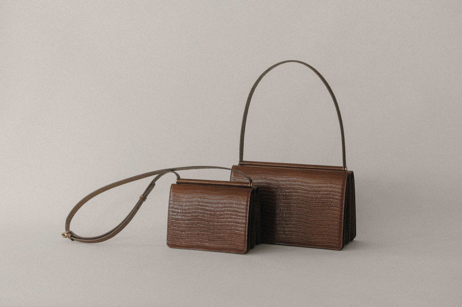 SAC PAUMELLE LIZARD CHOCOLATE