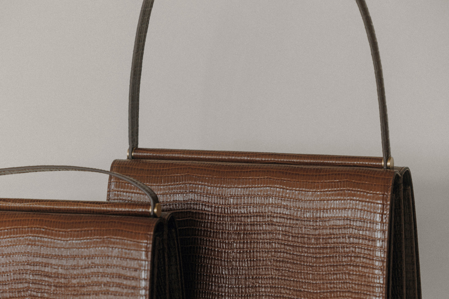 SAC PAUMELLE LIZARD CHOCOLATE