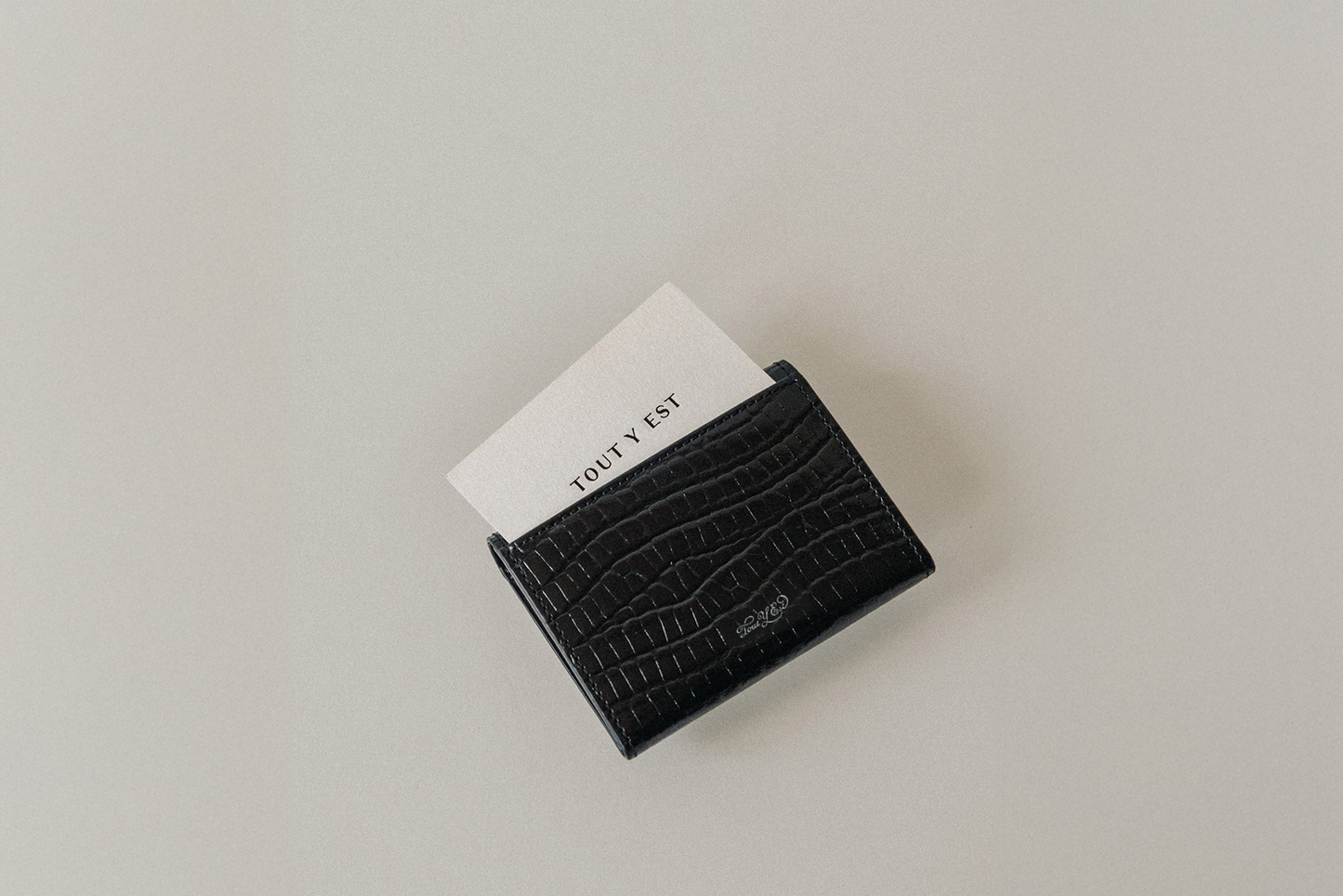 PORTE CARTES LOQUET CROCO BLACK