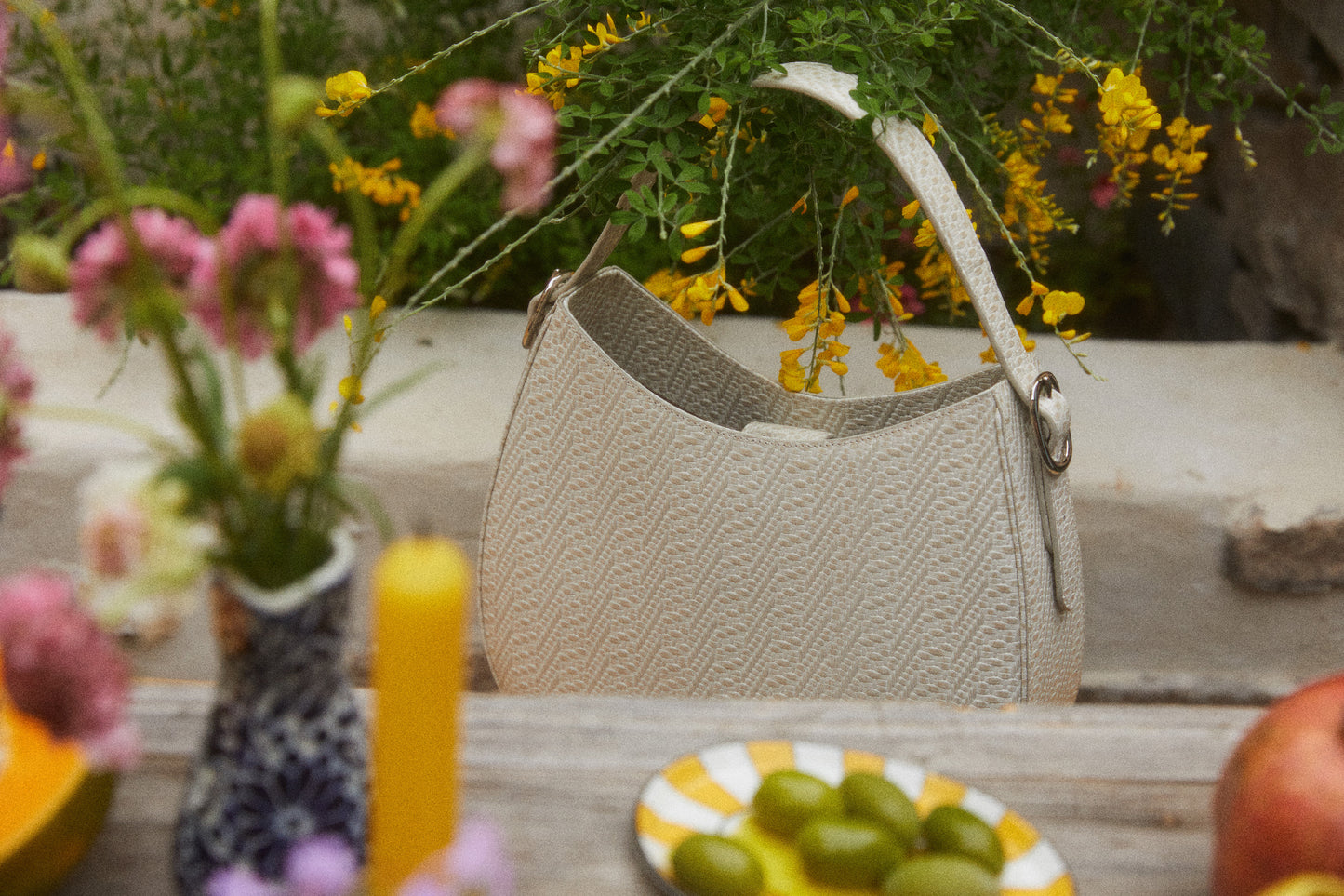 SAC CANOT SMALL KILIM WHITE