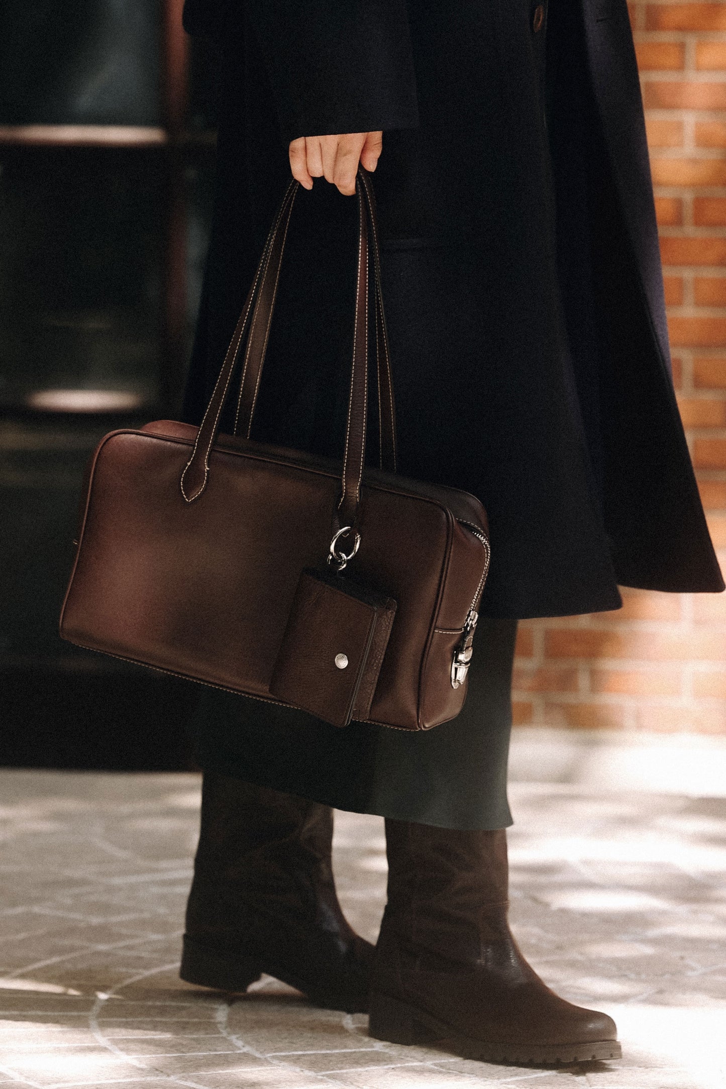 POCHETTE CLÉS CARRÉE BROWN
