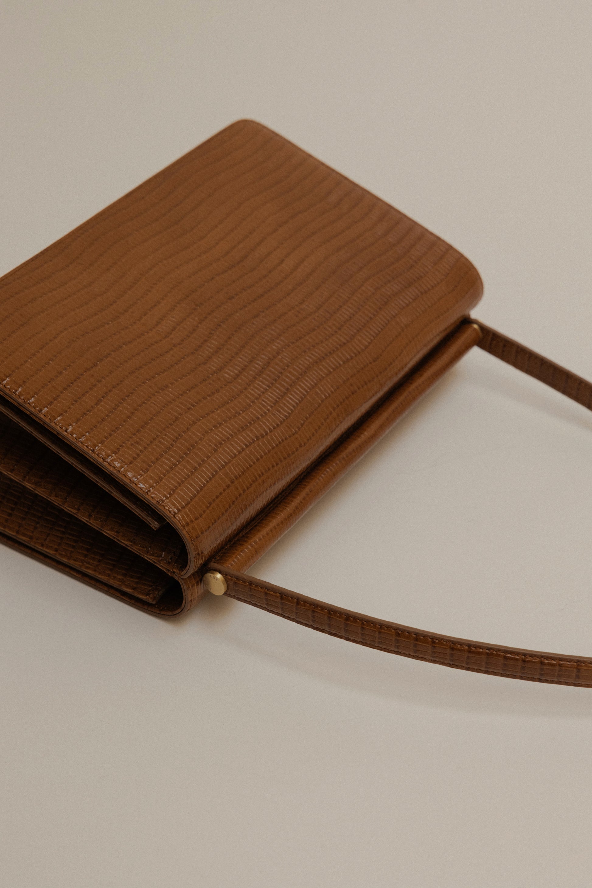 SAC PAUMELLE LIZARD BROWN