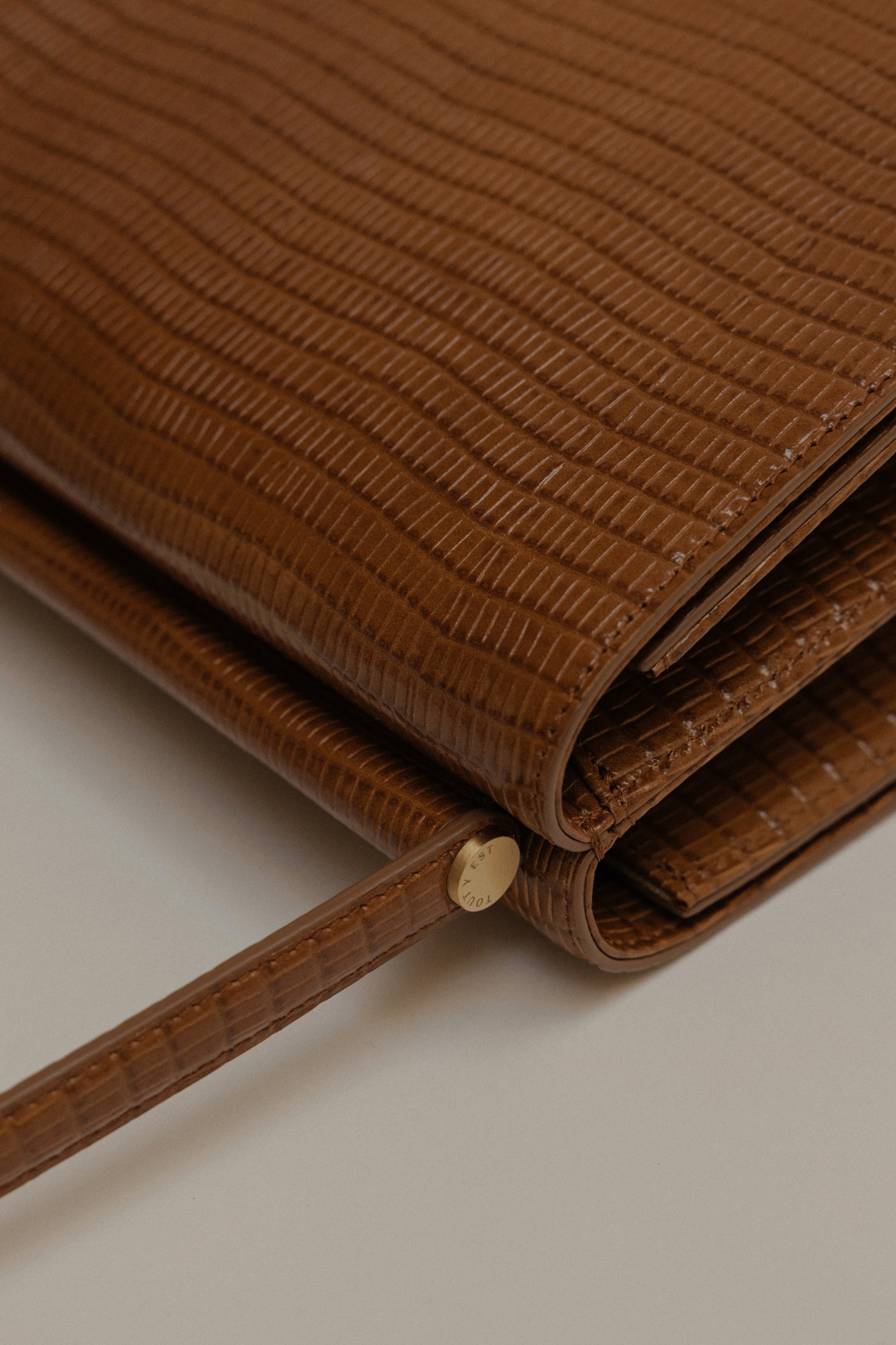 SAC PAUMELLE LIZARD BROWN