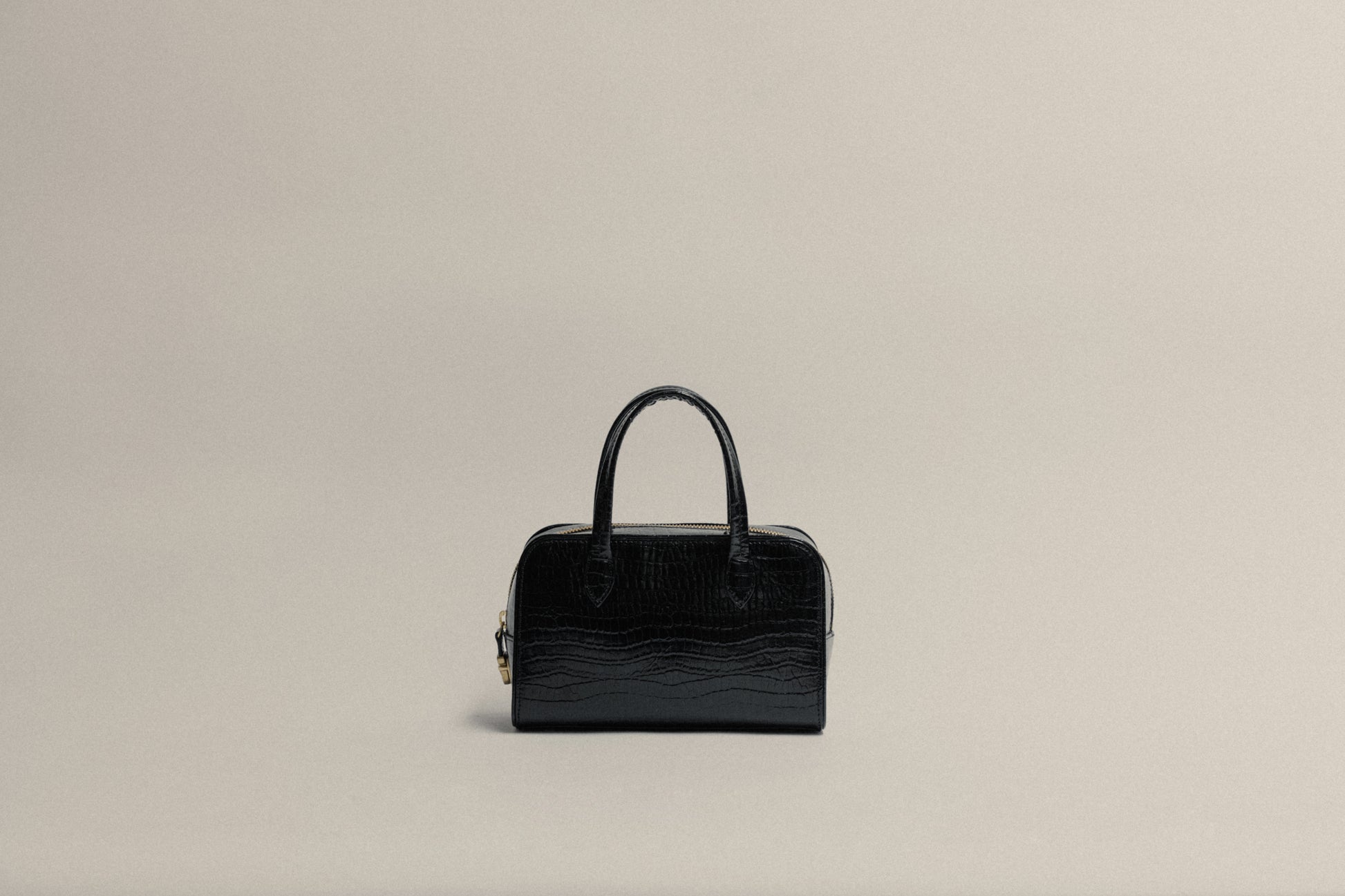 SAC LOQUET MINI CROCO BLACK