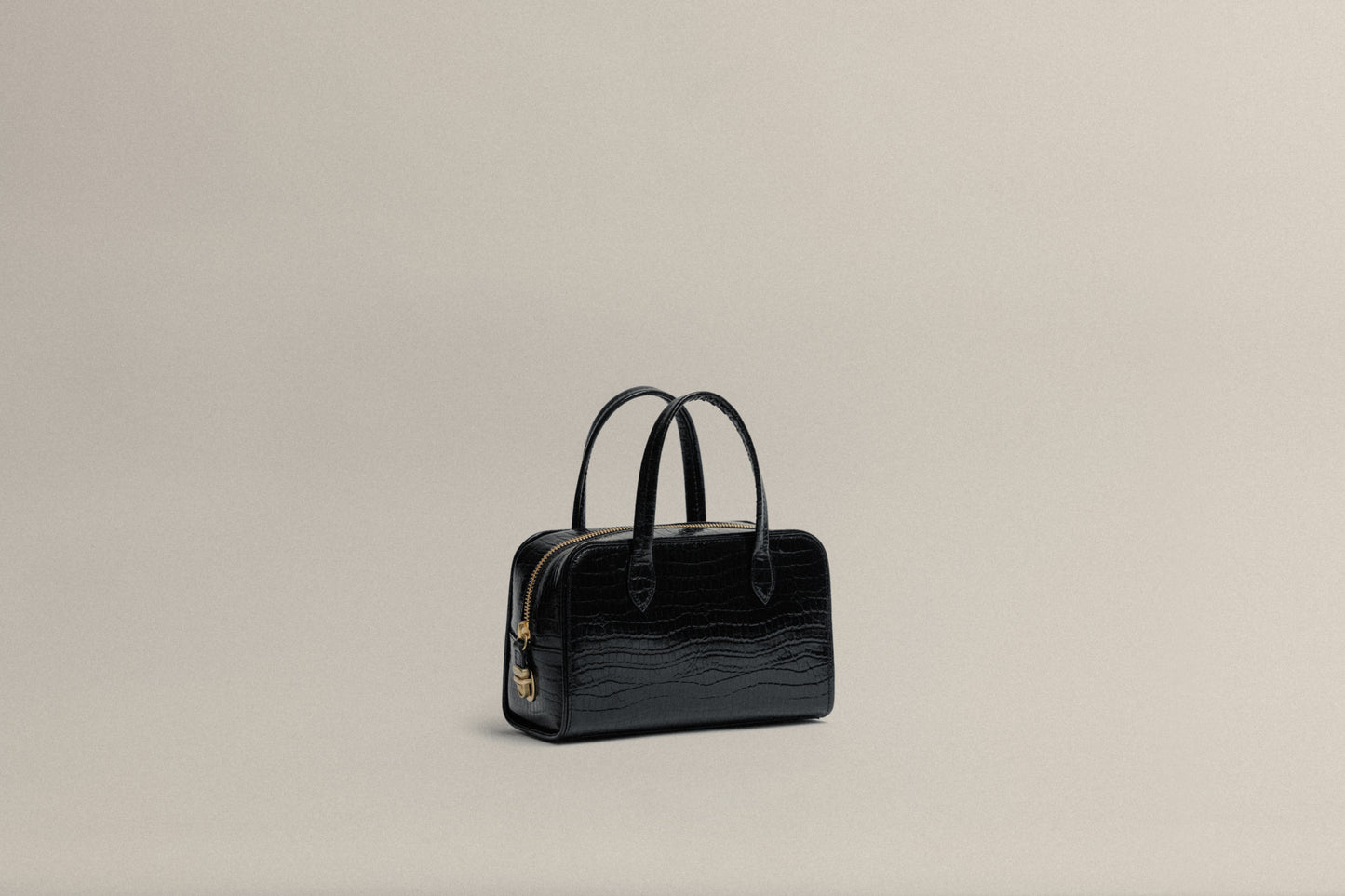 SAC LOQUET MINI CROCO BLACK