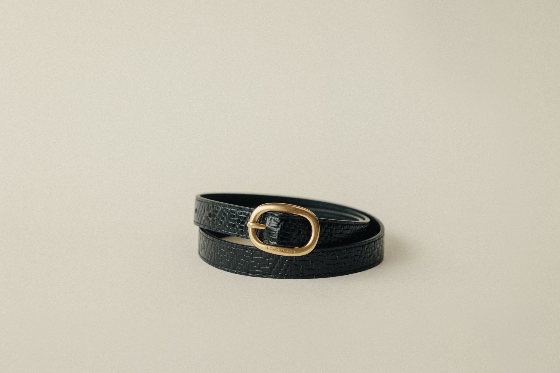 CEINTURE OVALE KILIM BLACK