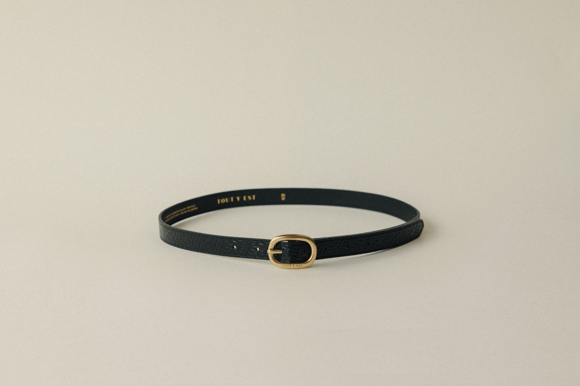 CEINTURE OVALE KILIM BLACK