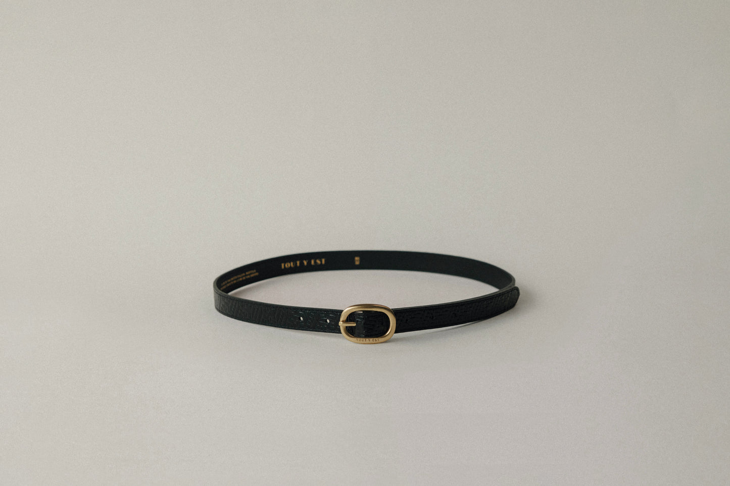 CEINTURE OVALE KILIM BLACK