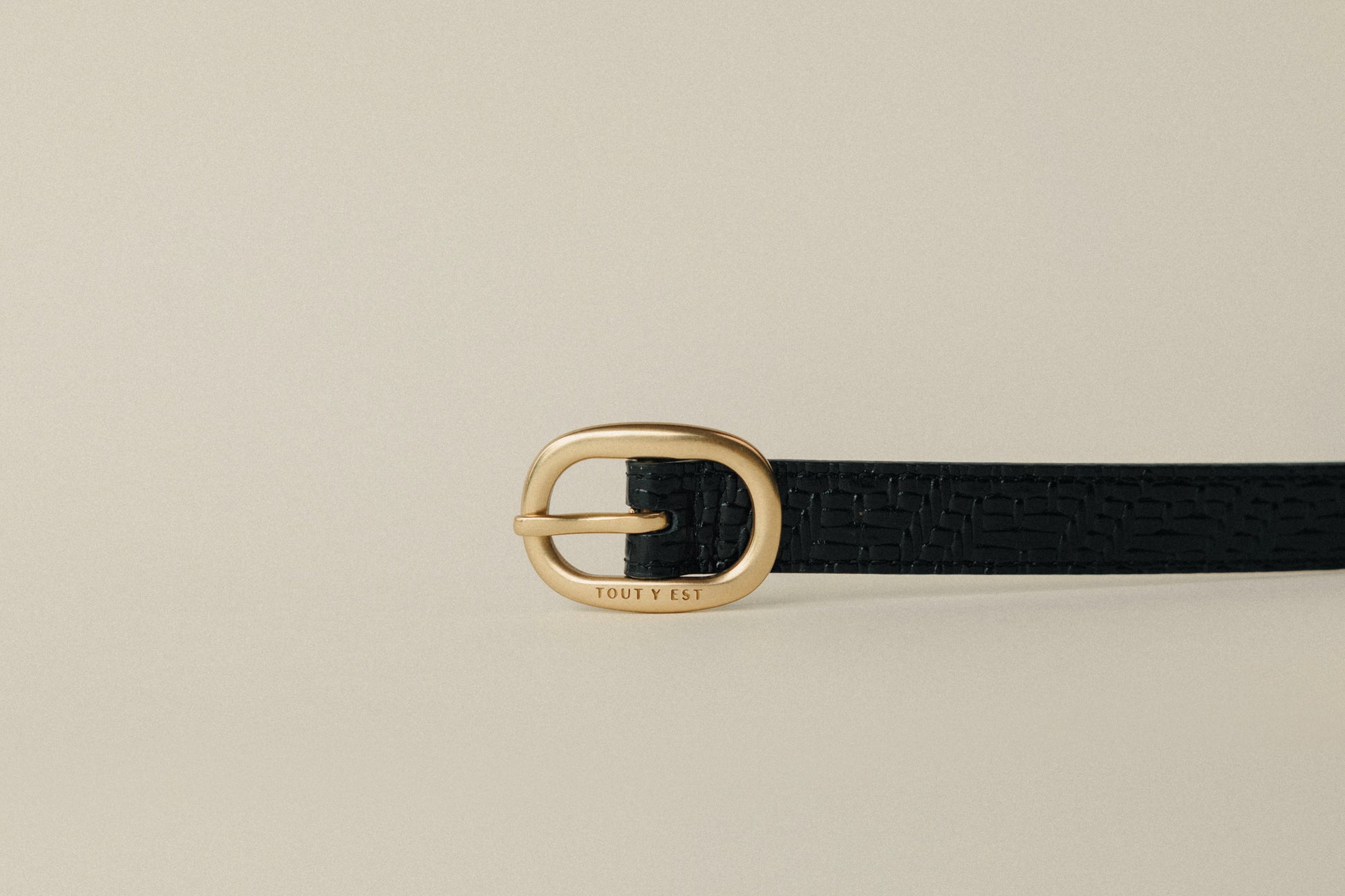 CEINTURE OVALE KILIM BLACK