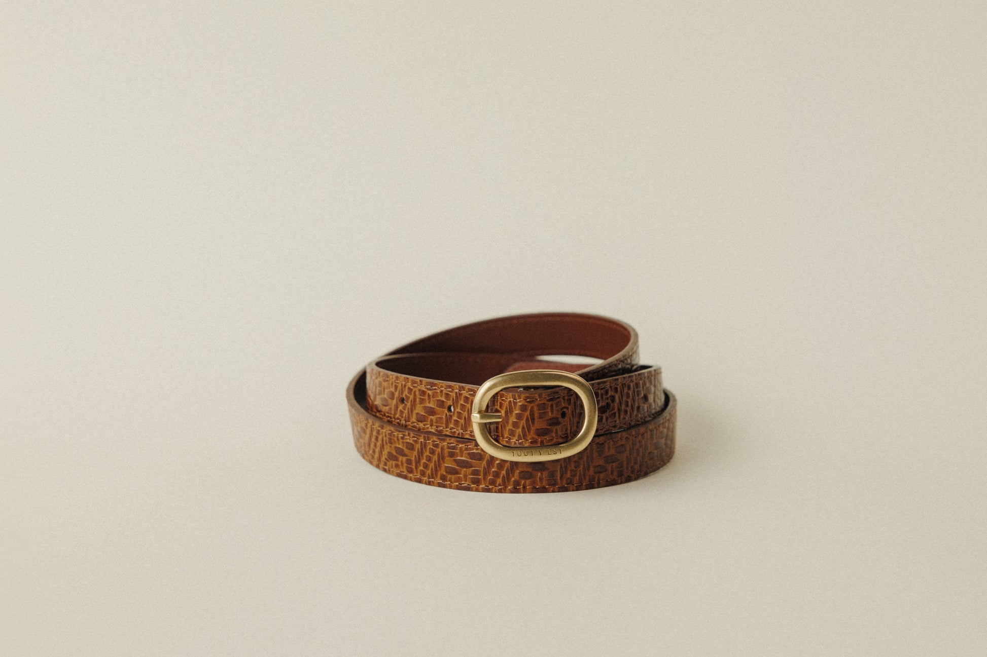 CEINTURE OVALE KILIM BROWN