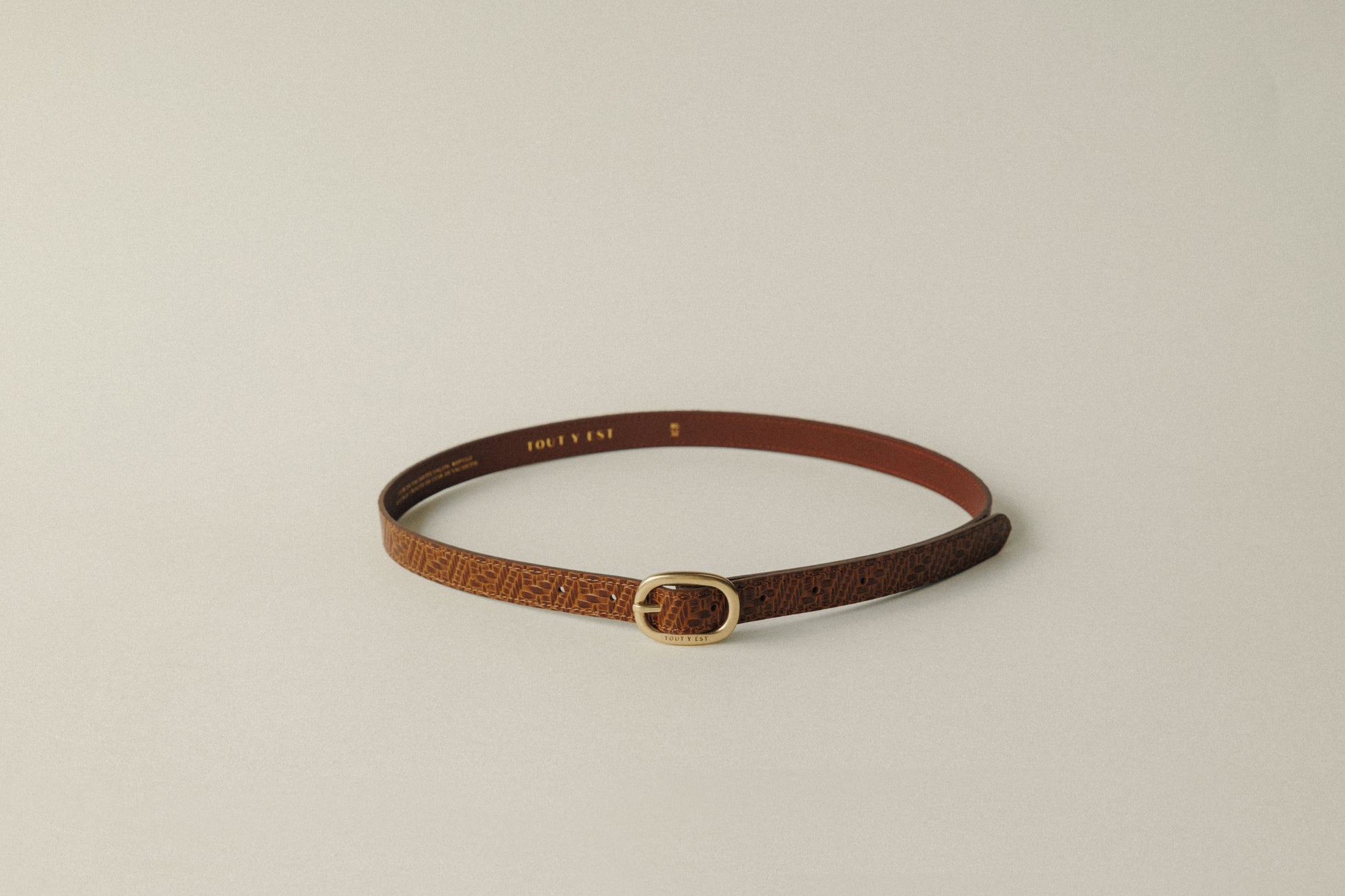 CEINTURE OVALE KILIM BROWN