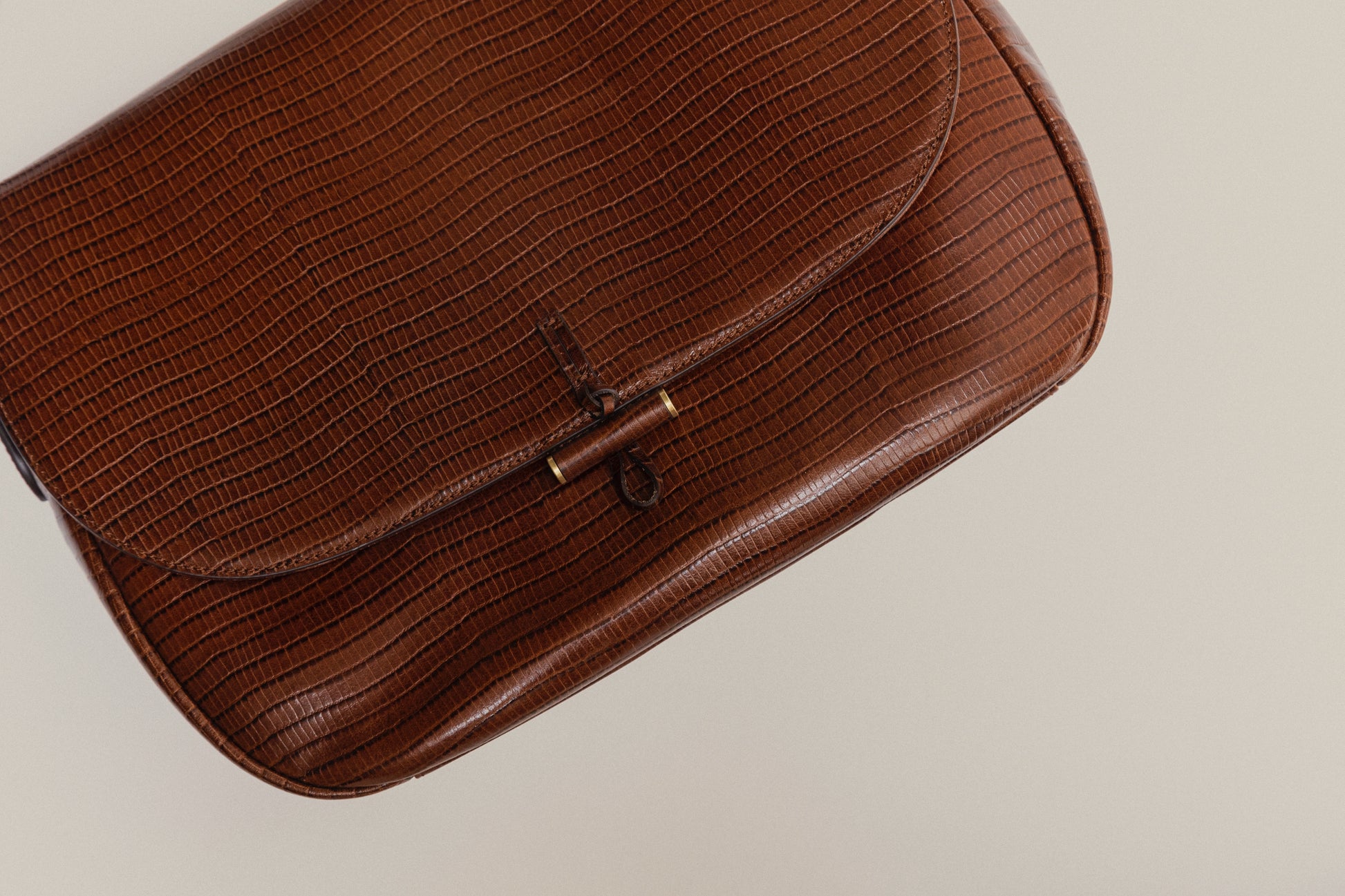 SAC CABILLOT SMALL LIZARD MARRON