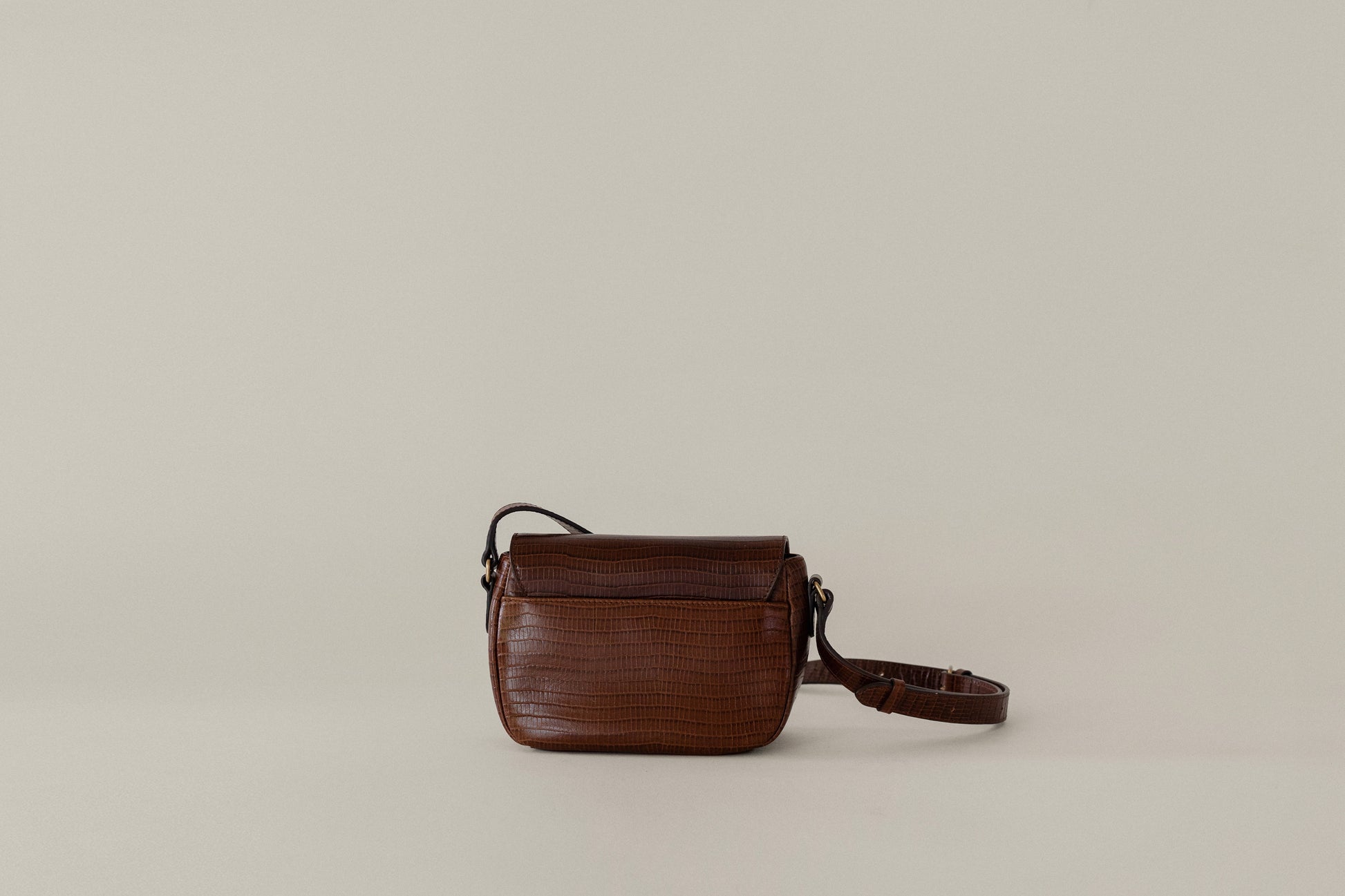 SAC CABILLOT MINI LIZARD MARRON