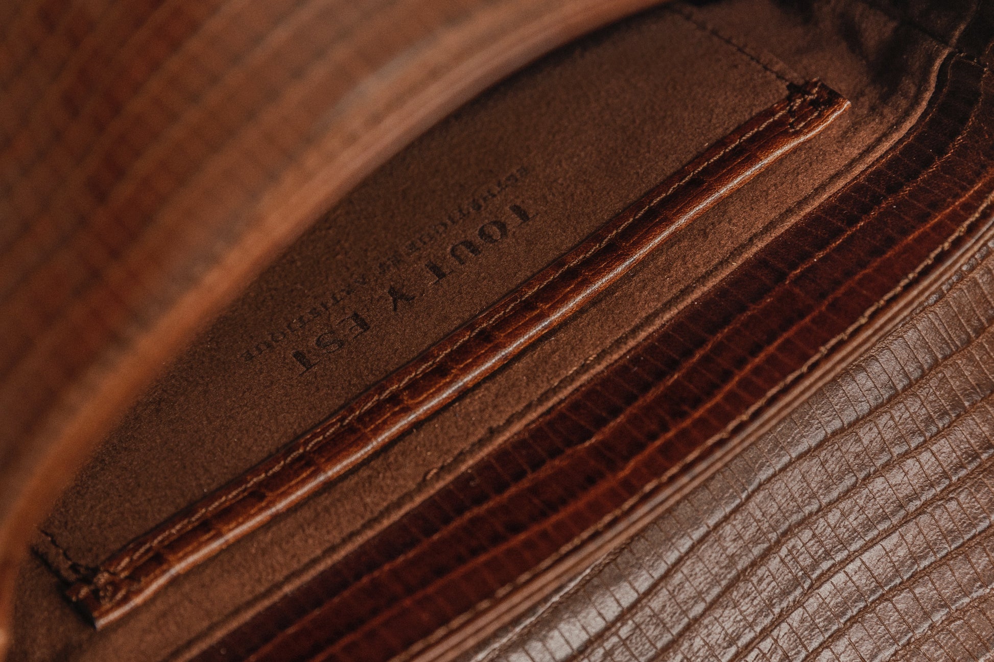 SAC CABILLOT MINI LIZARD MARRON