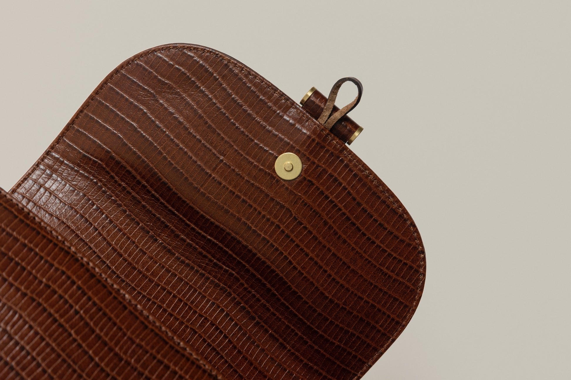 SAC CABILLOT MINI LIZARD MARRON