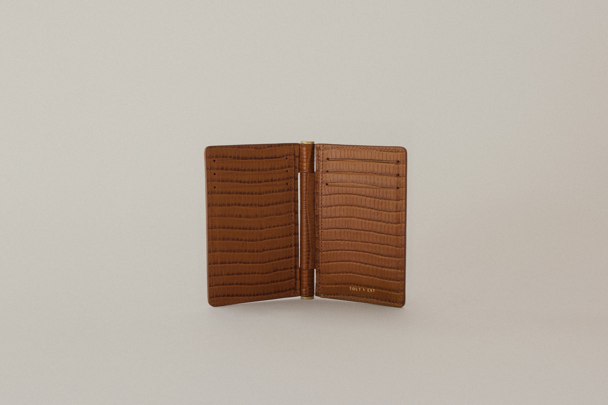 PORTE CARTES PAUMELLE LIZARD BROWN