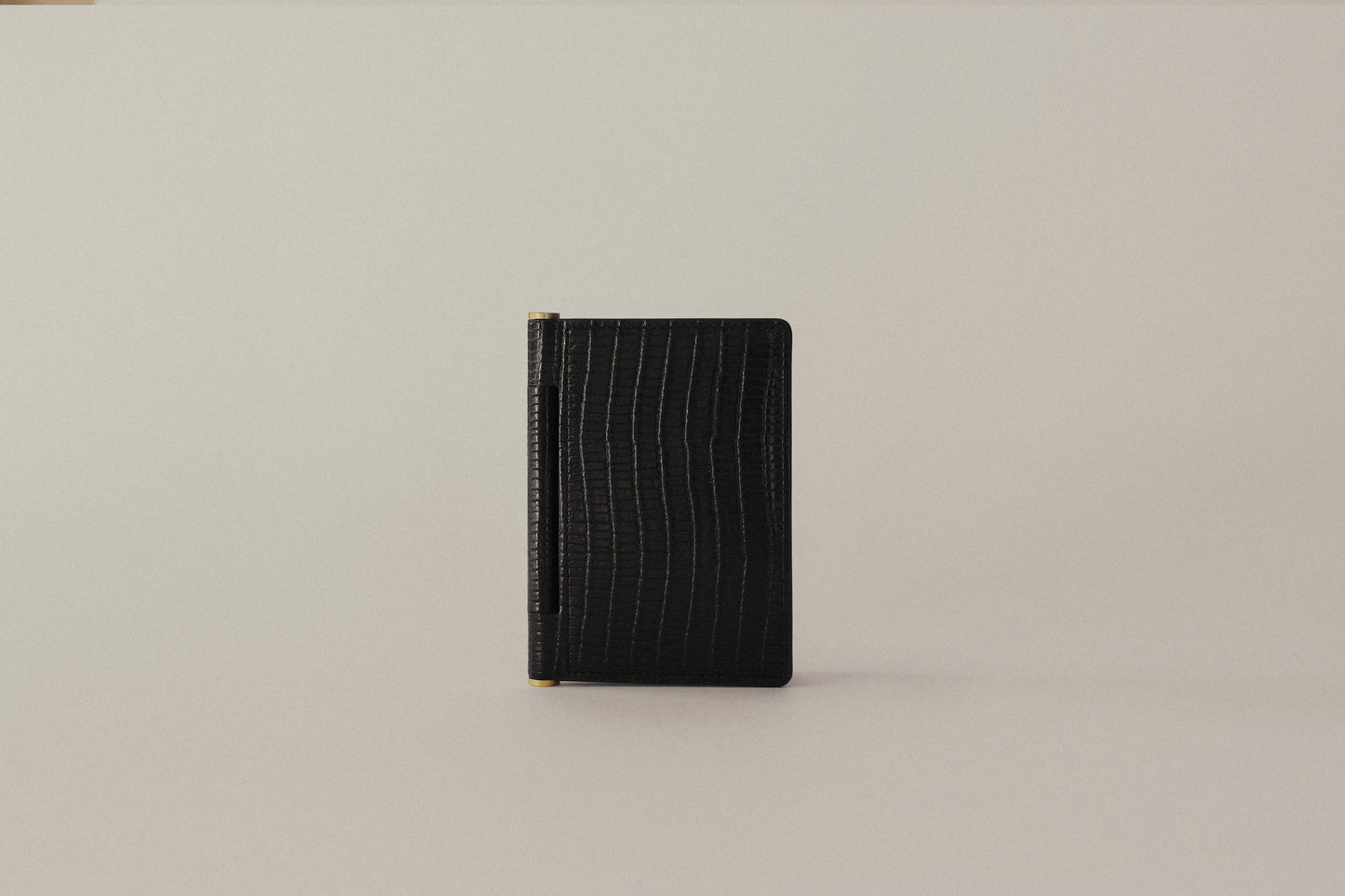 PORTE CARTES PAUMELLE LIZARD BLACK