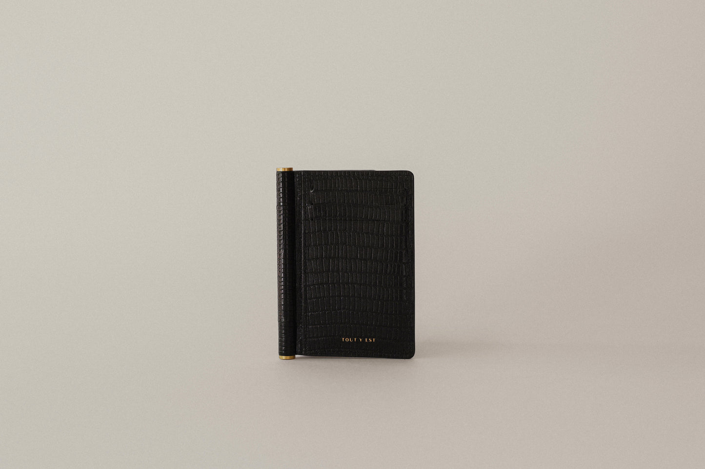 PORTE CARTES PAUMELLE LIZARD BLACK
