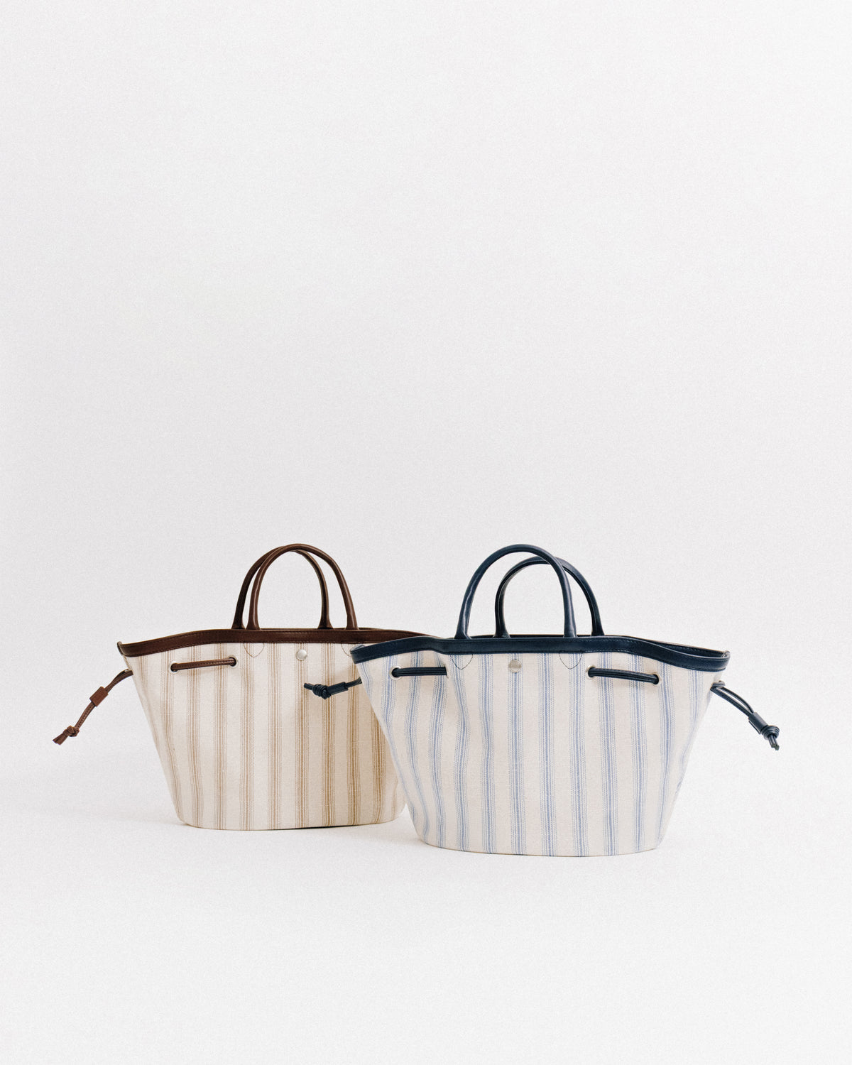 SAC COQUILLE SMALL BLUE STRIPE