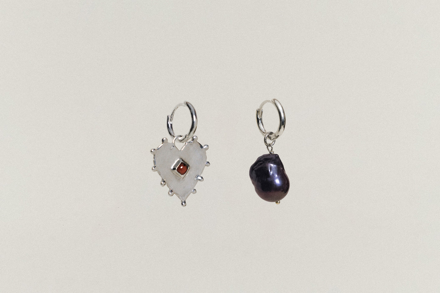 EARRINGS CŒUR & PERLE