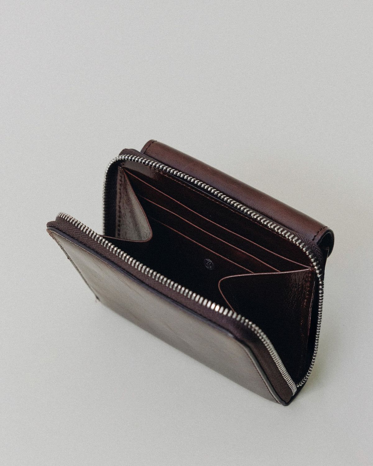PORTE CARTES LOQUET ZIPPÉ BROWN