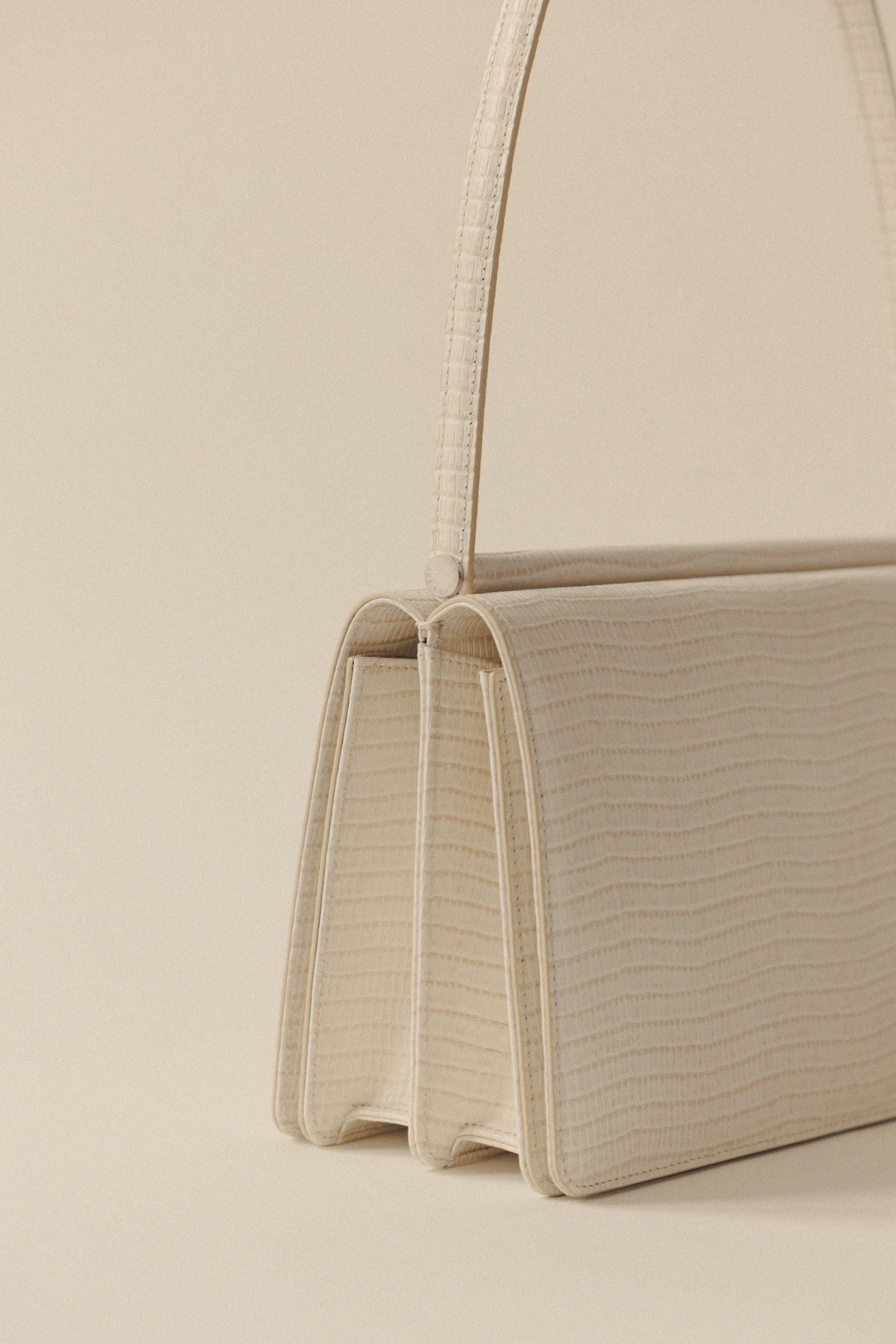 SAC PAUMELLE LIZARD WHITE