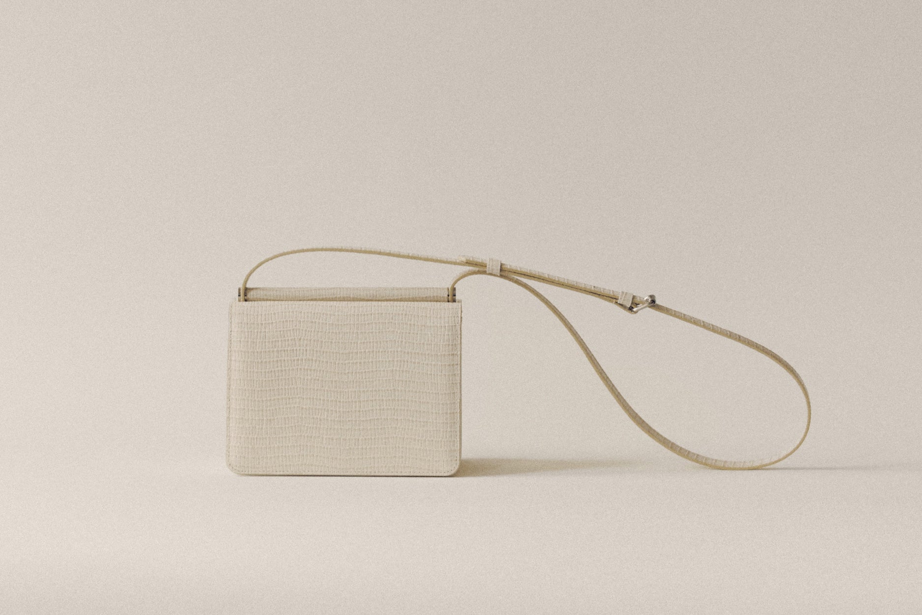 SAC PAUMELLE MINI LIZARD WHITE