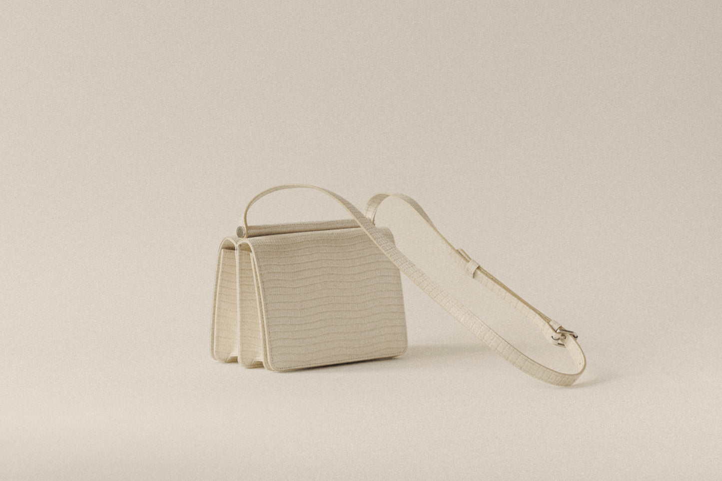SAC PAUMELLE MINI LIZARD WHITE