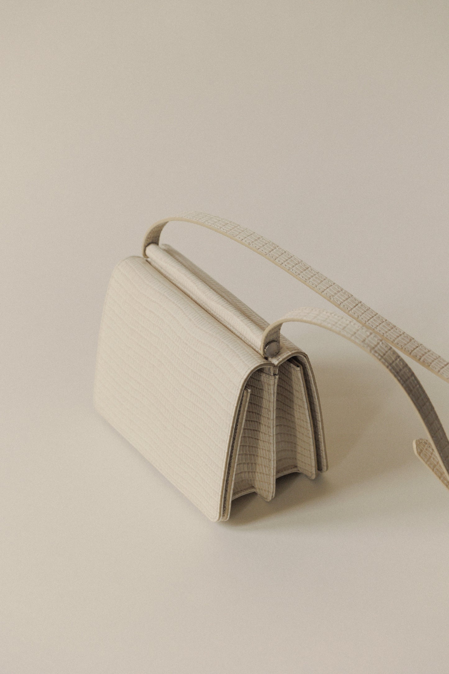 SAC PAUMELLE MINI LIZARD WHITE