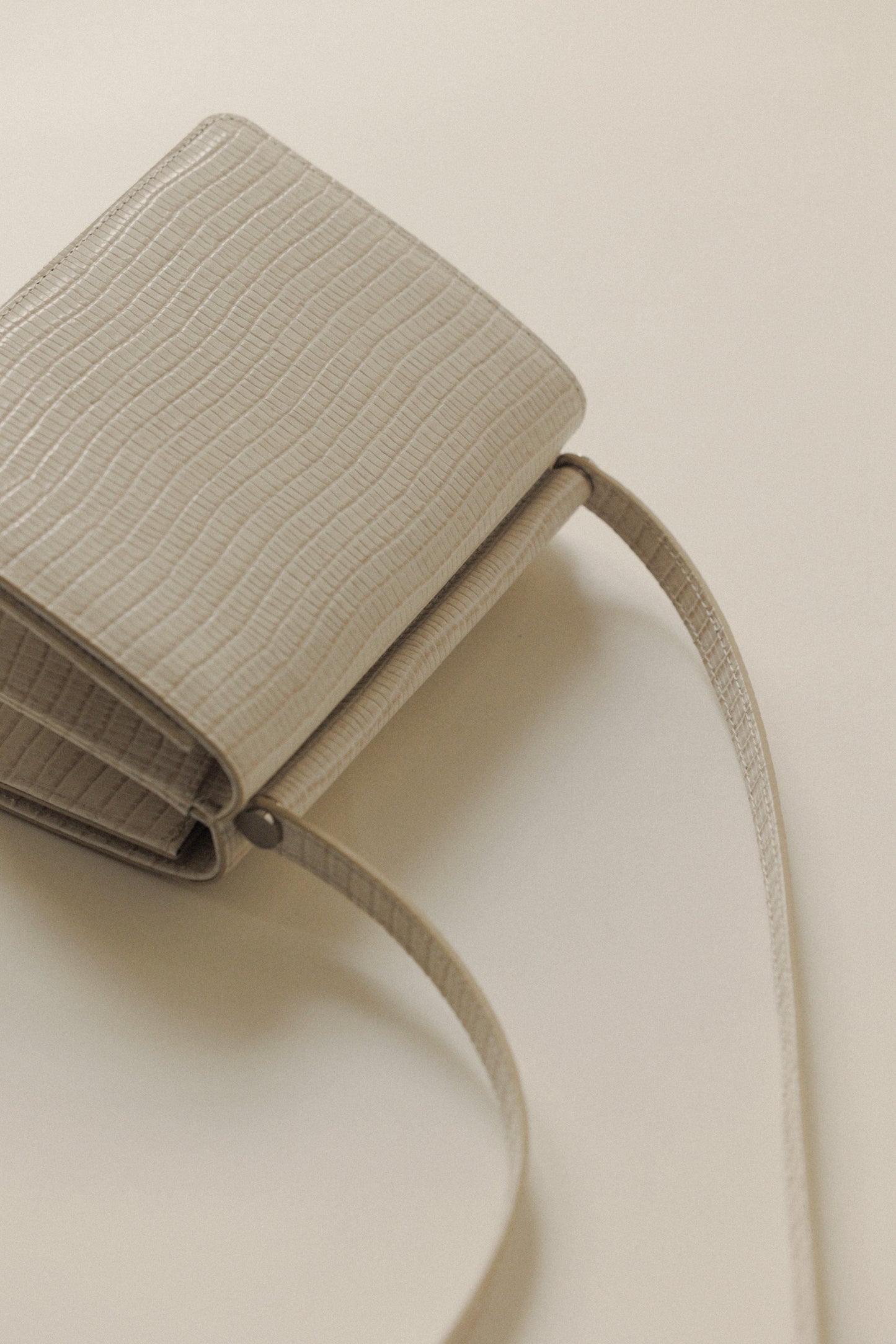SAC PAUMELLE MINI LIZARD WHITE