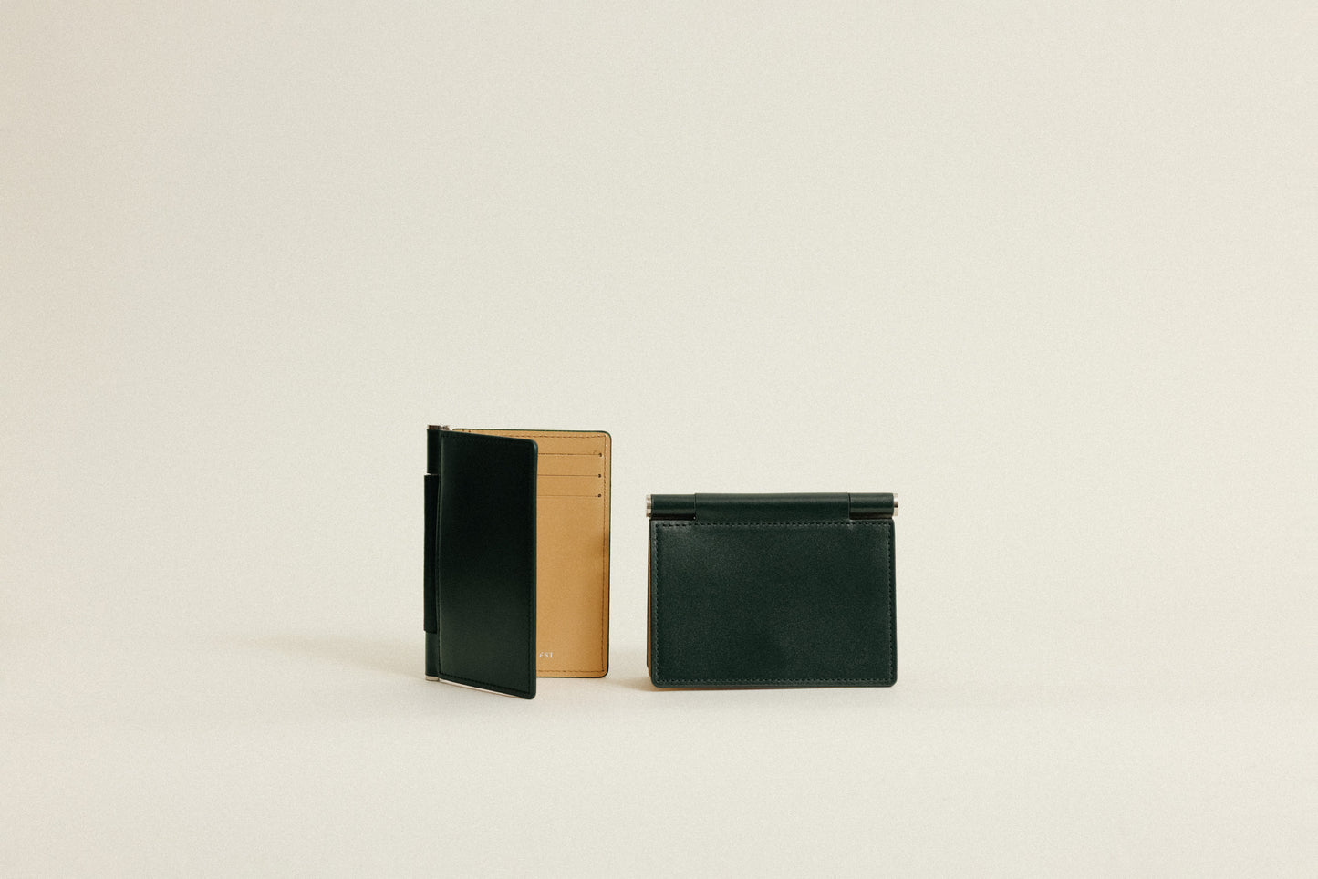 PORTE CARTES PAUMELLE GREEN / NATURAL