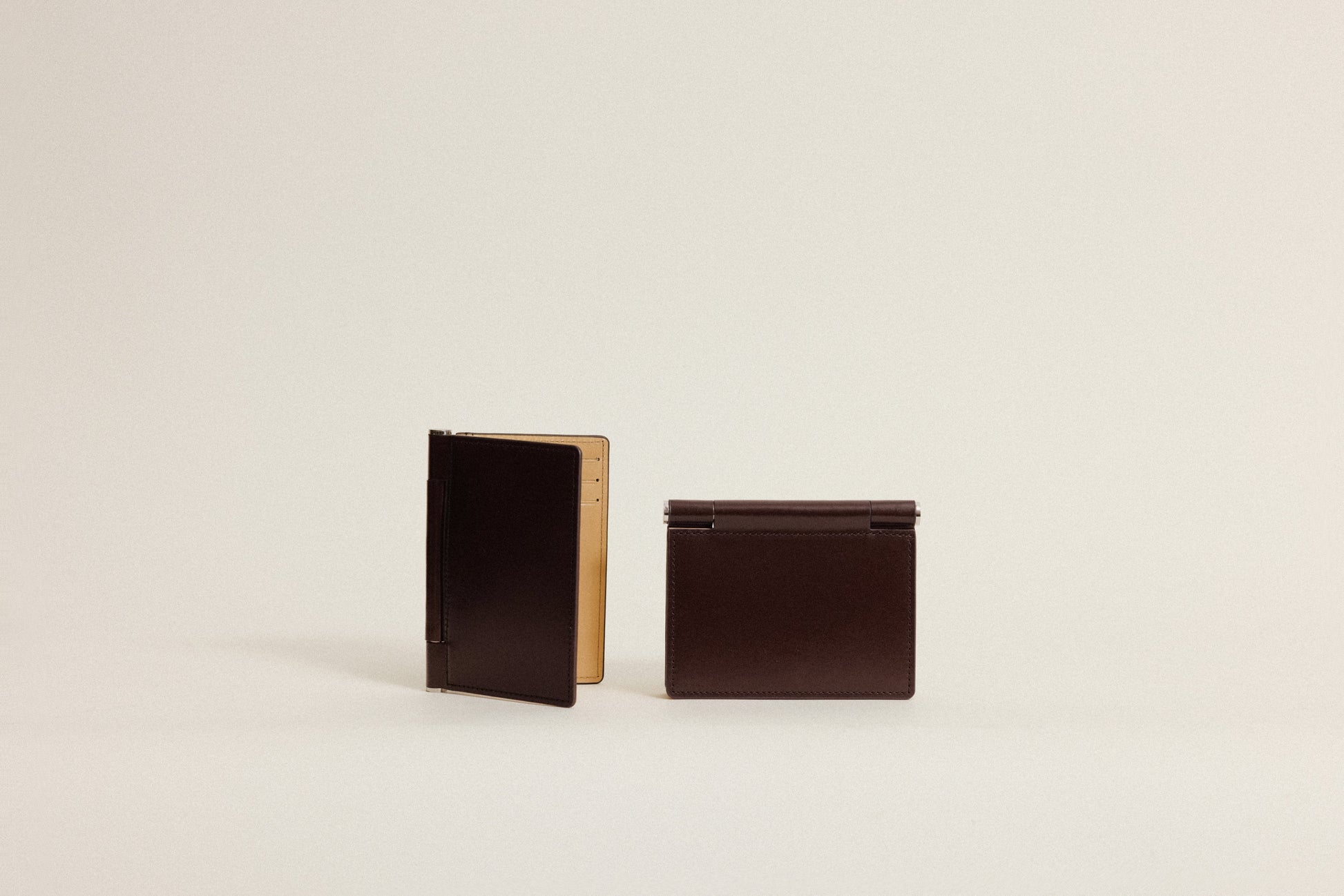 PORTE CARTES PAUMELLE BROWN / NATURAL