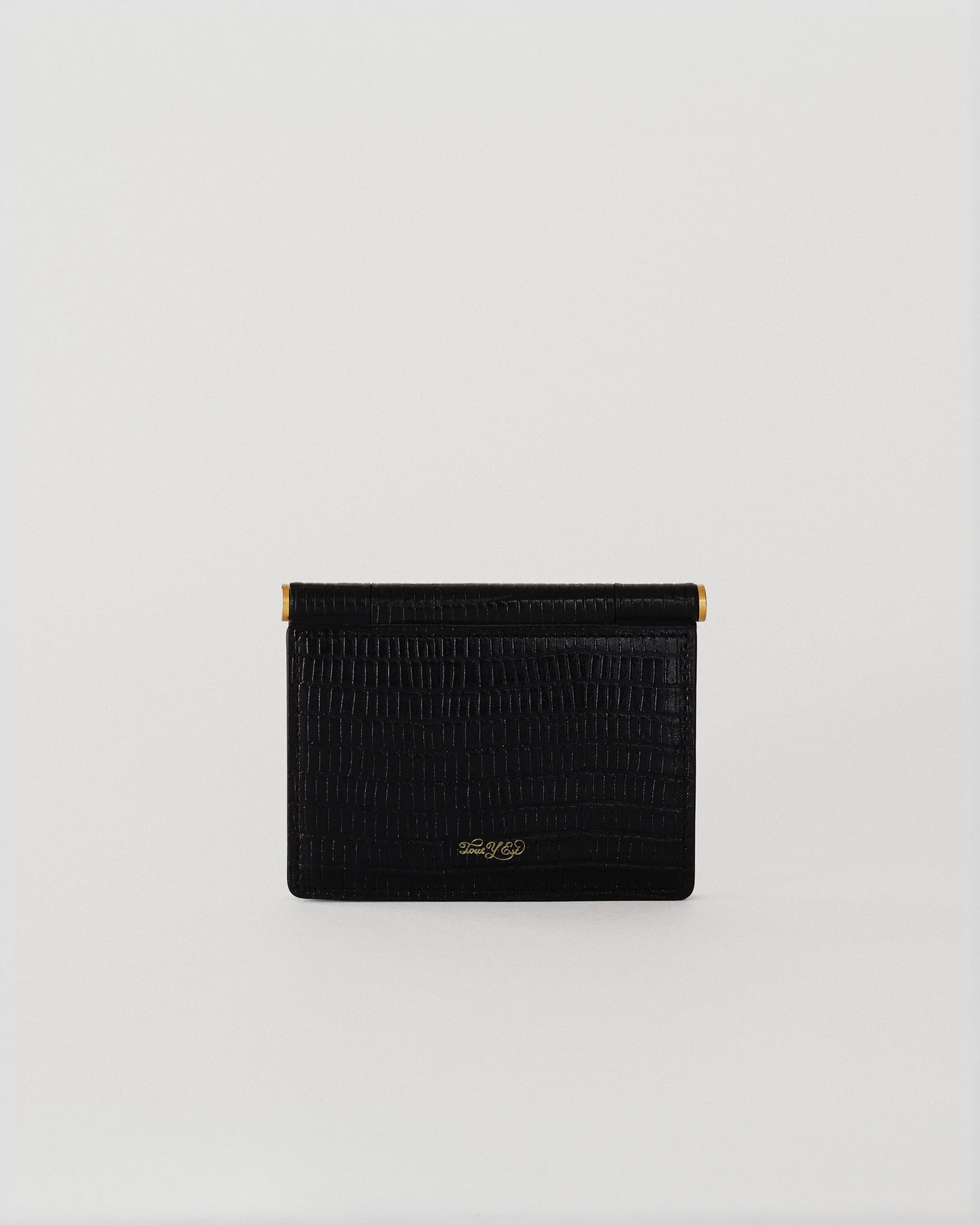 PORTE CARTES DE VISITE PAUMELLE LIZARD BLACK
