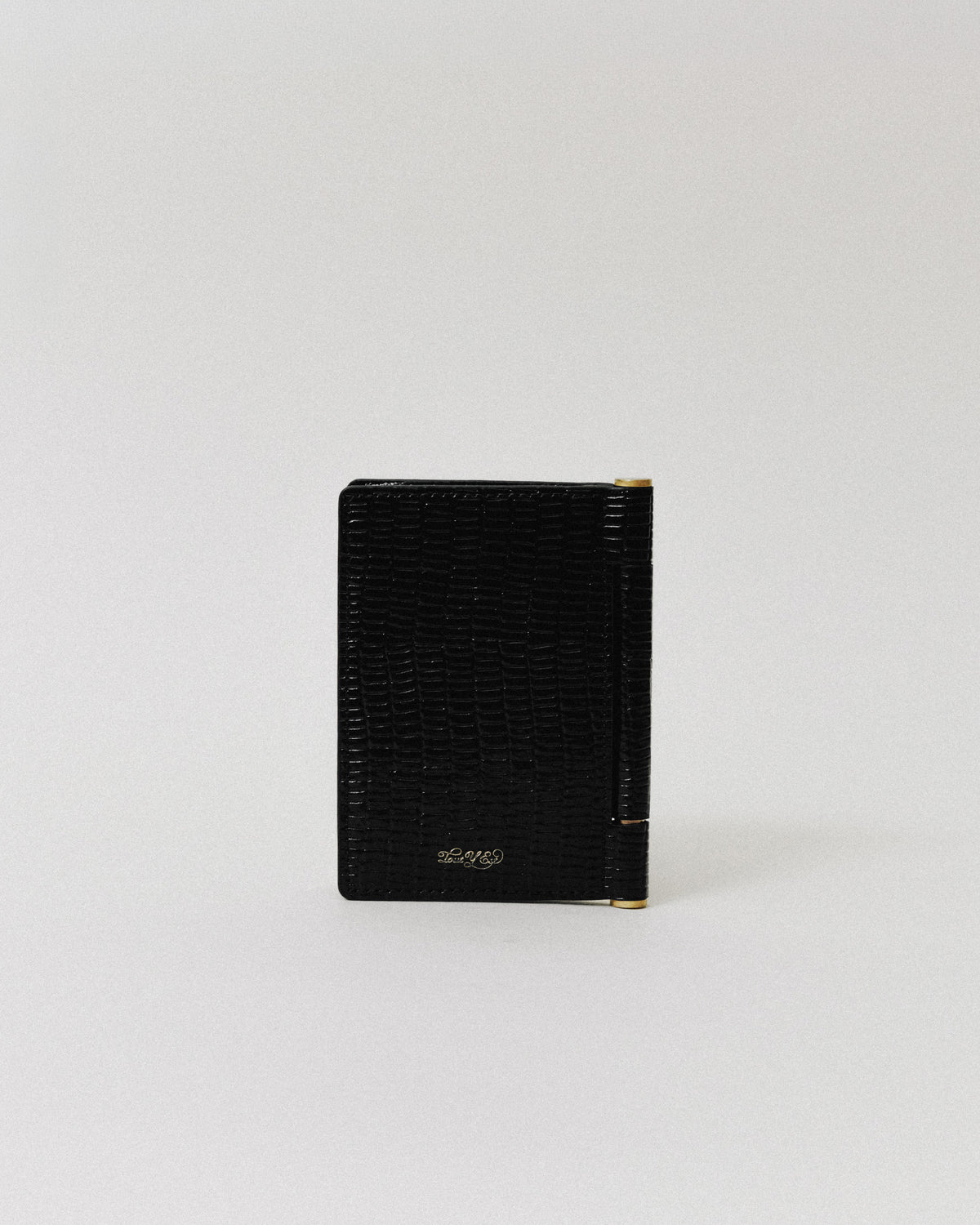 PORTE CARTES PAUMELLE LIZARD BLACK