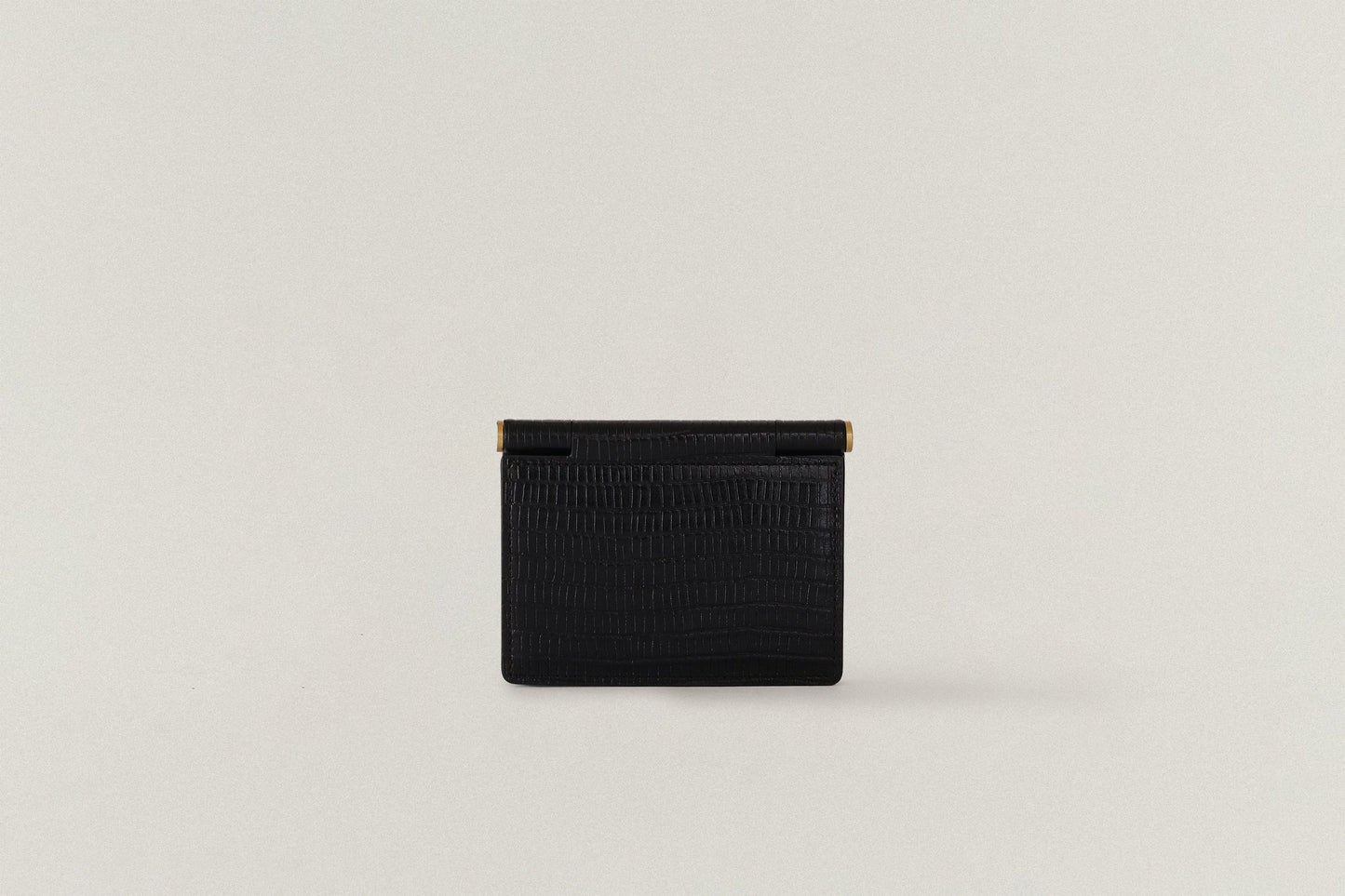 PORTE CARTES DE VISITE PAUMELLE LIZARD BLACK
