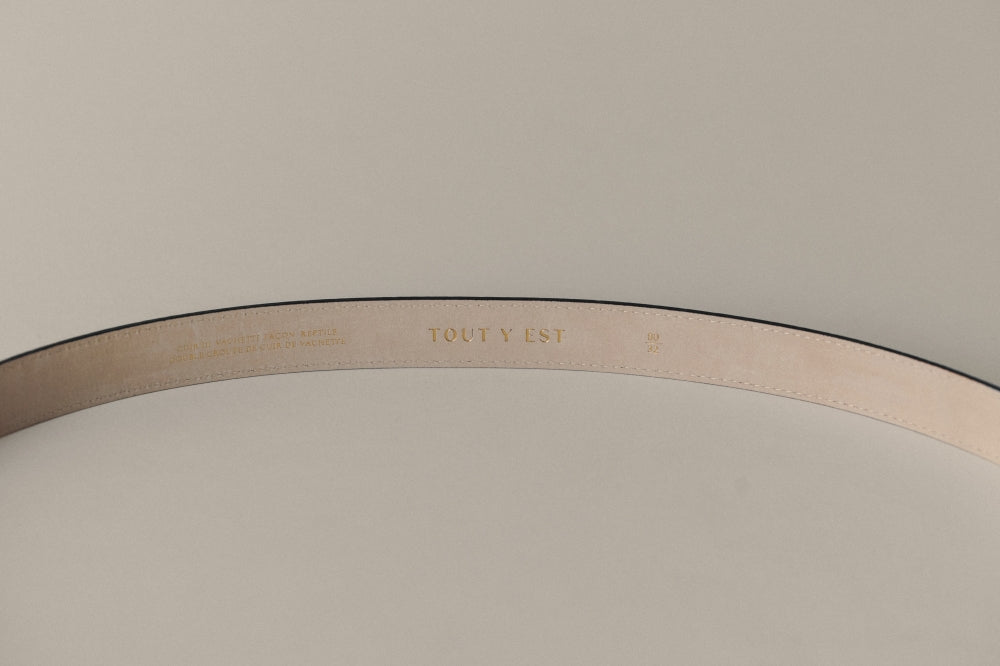 CEINTURE SABOT CROCO BLACK