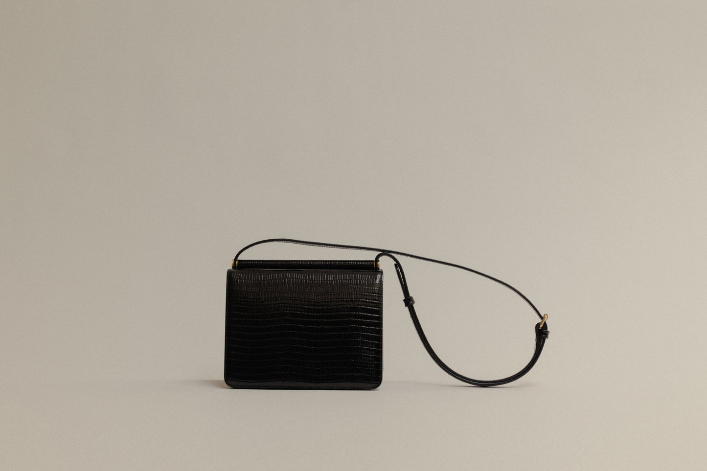 SAC PAUMELLE MINI LIZARD BLACK