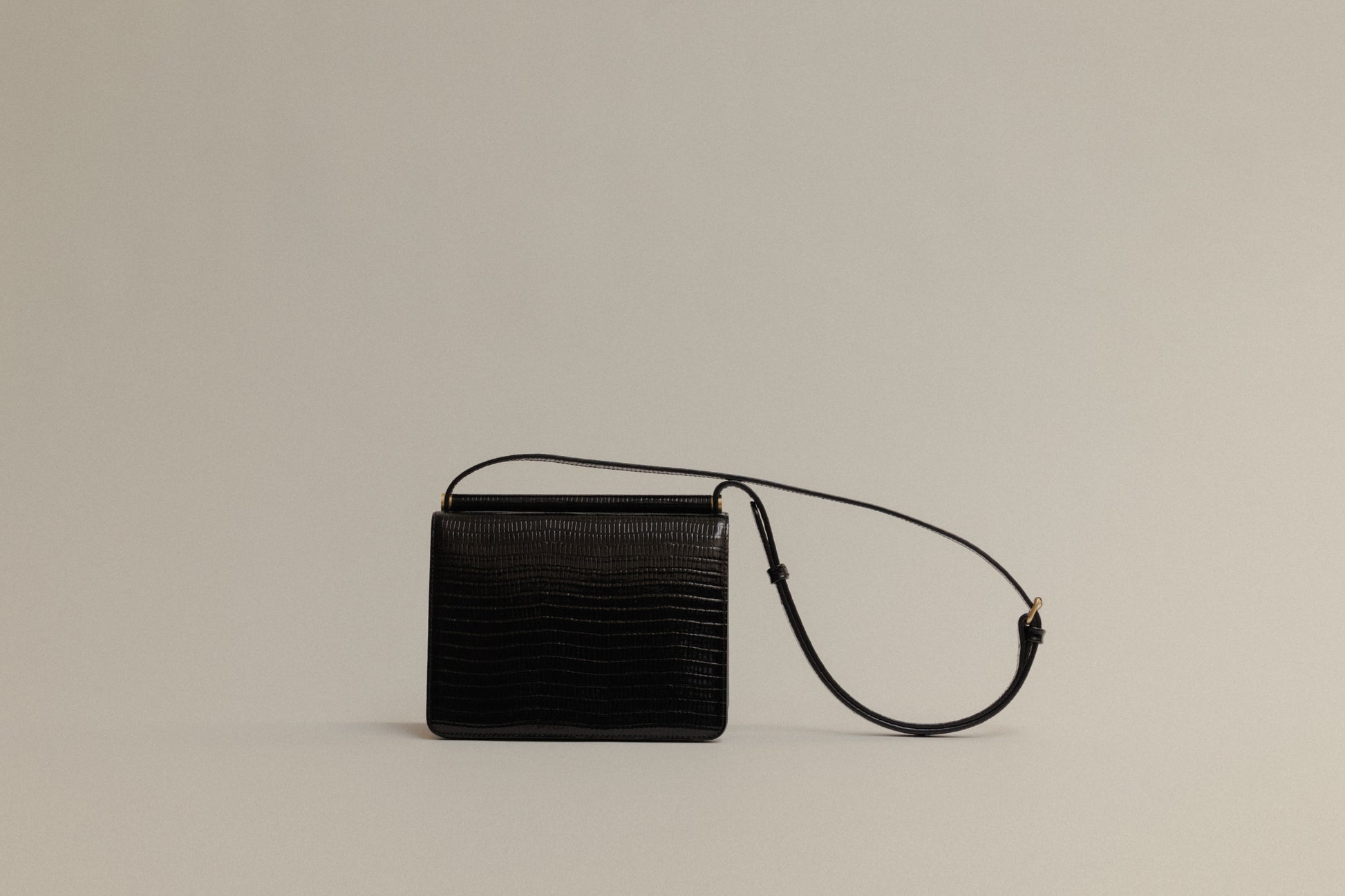 SAC PAUMELLE MINI LIZARD BLACK
