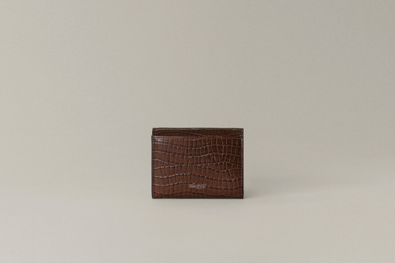PORTE CARTES LOQUET CROCO BROWN