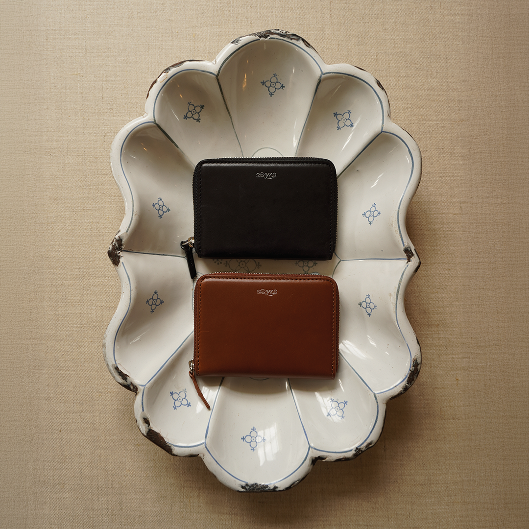PORTE CARTES ZIPPÉ BROWN