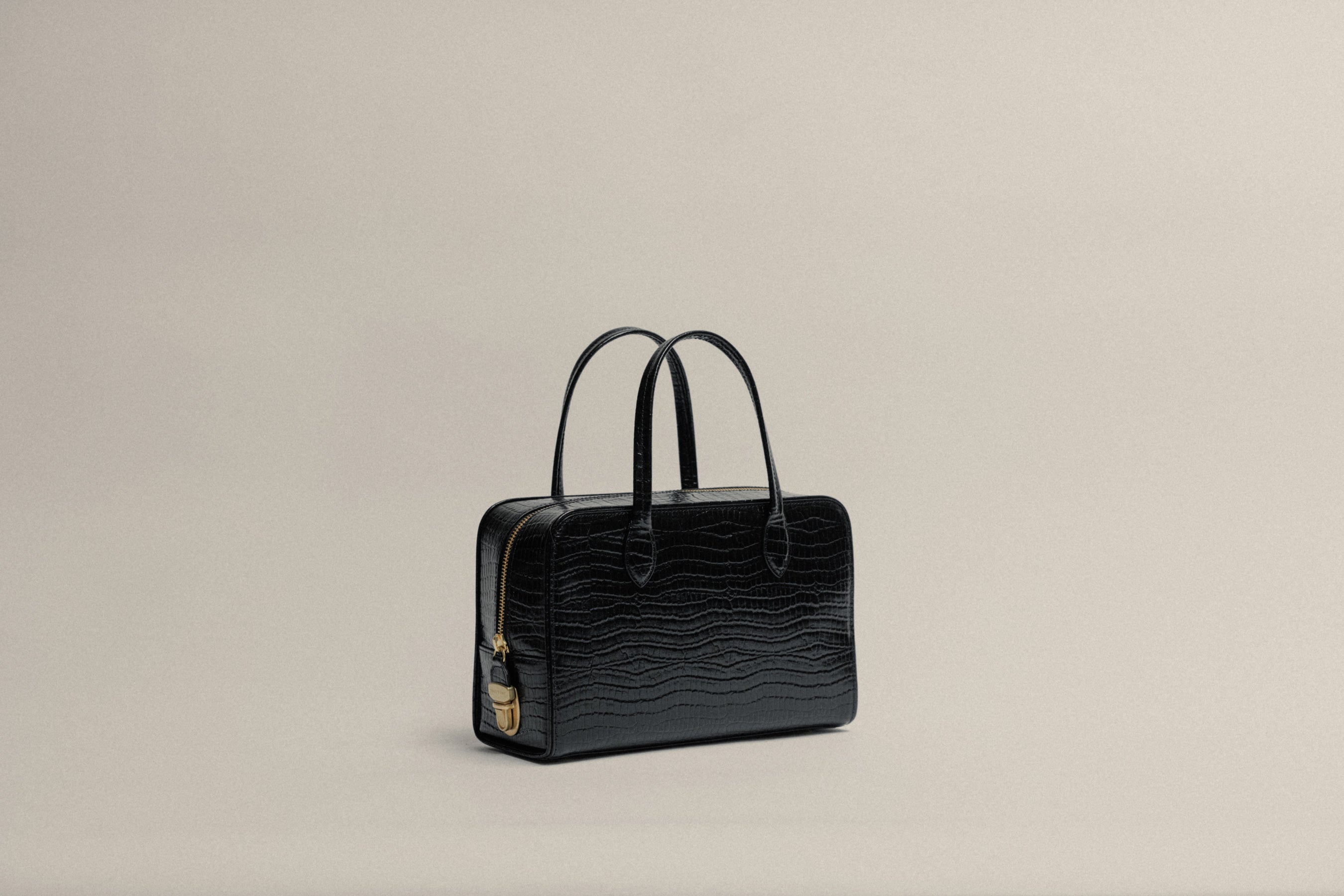 SAC LOQUET SMALL CROCO BLACK – TOUT Y EST