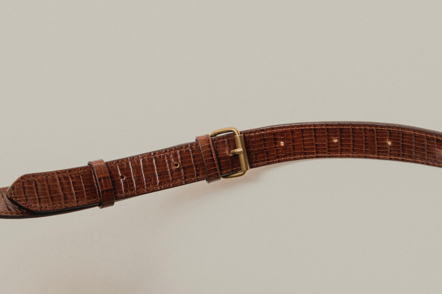 SAC CABILLOT SMALL LIZARD MARRON