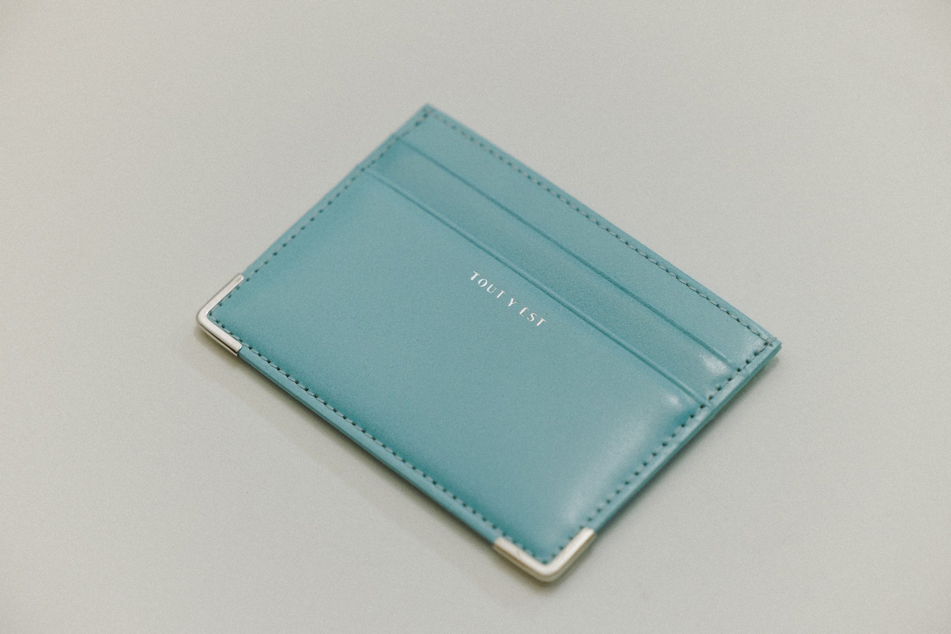 PORTE CARTES ANGLES TURQUOISE