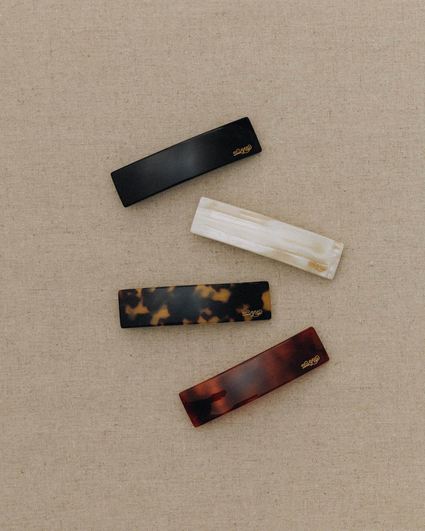 BARRETTE CARRÉE LARGE BLACK