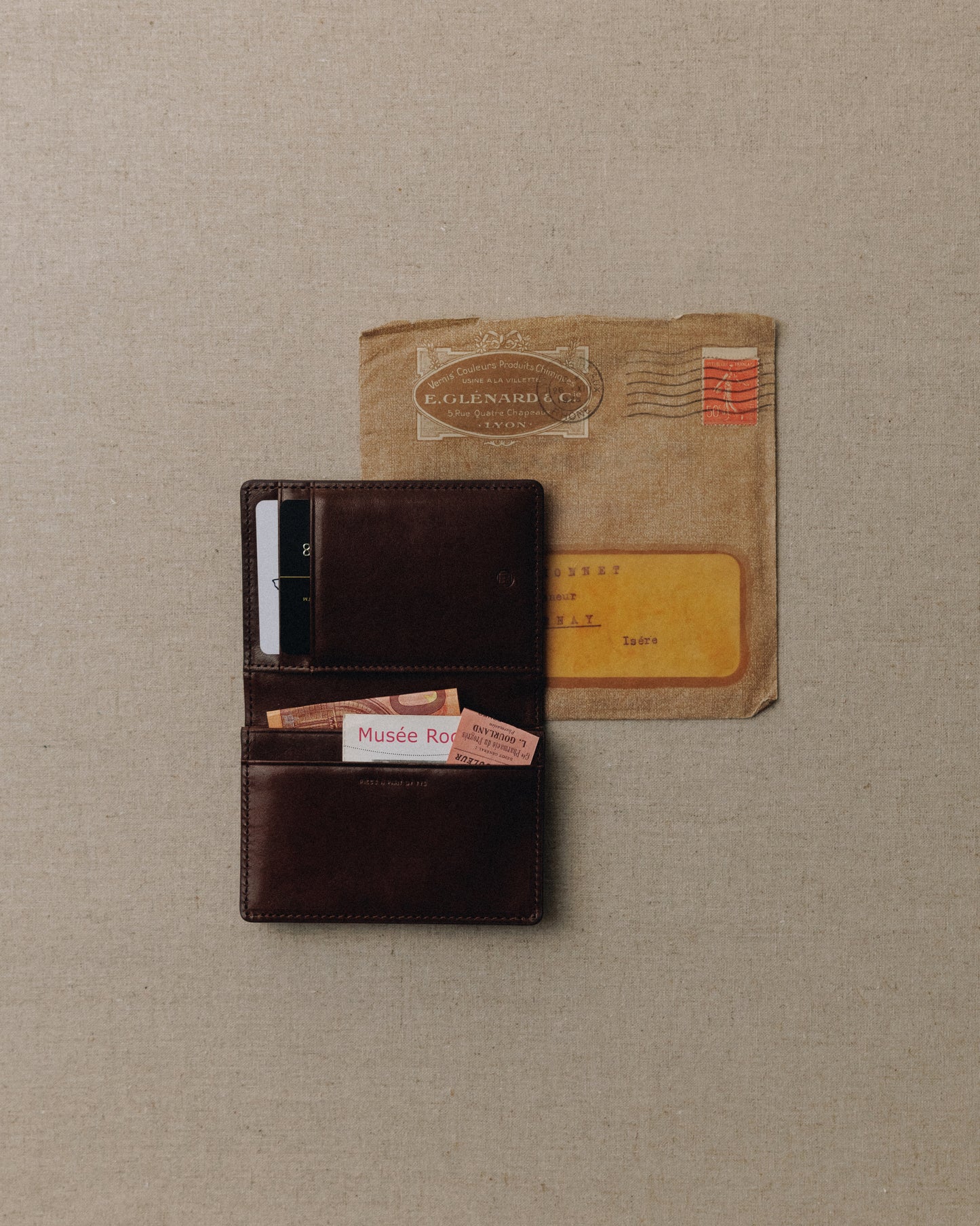 PORTE CARTES CARRÉ BROWN